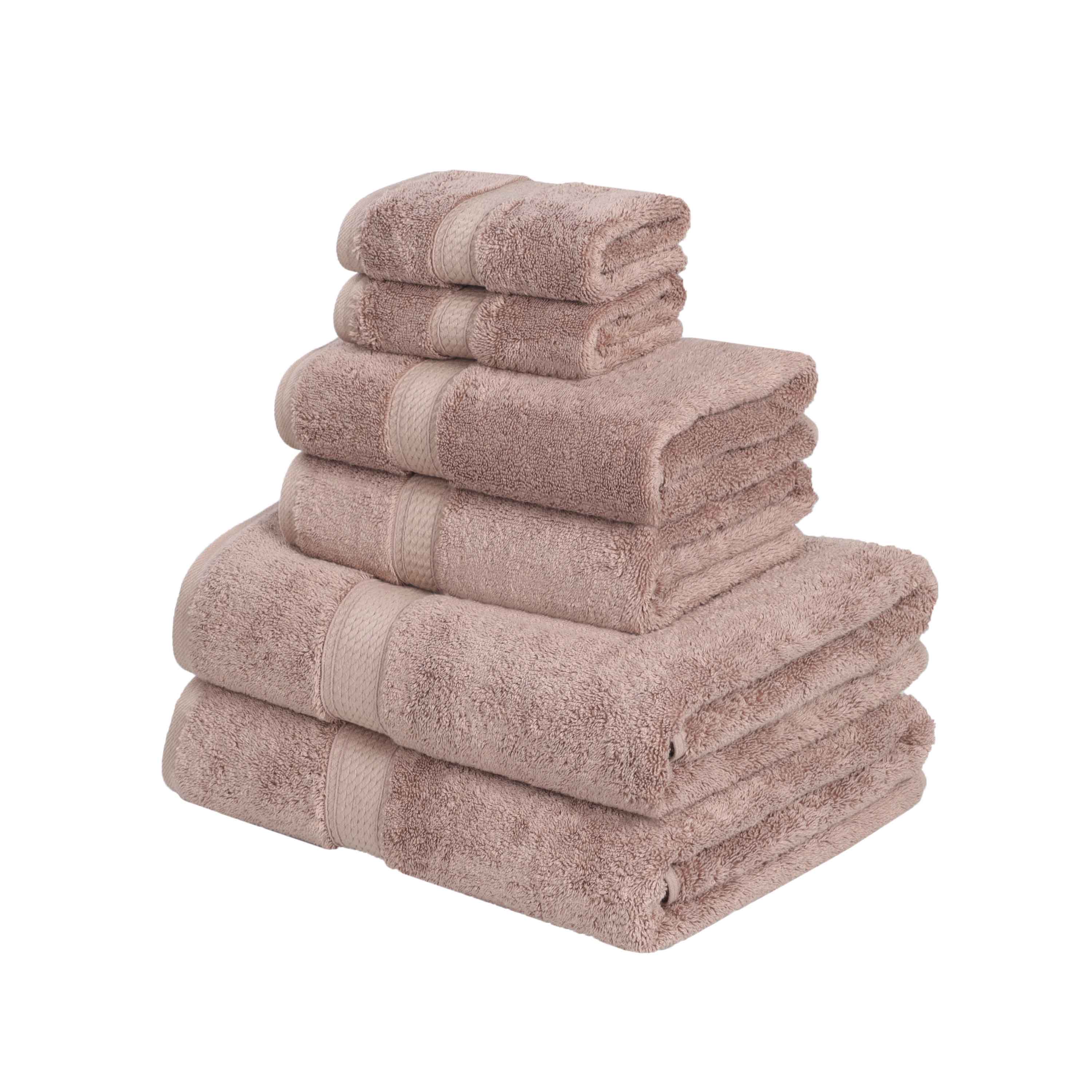 Egyptian Cotton Pile Plush Heavyweight Luxury Soft 6-Piece Towel Set - Omnigoodsstore