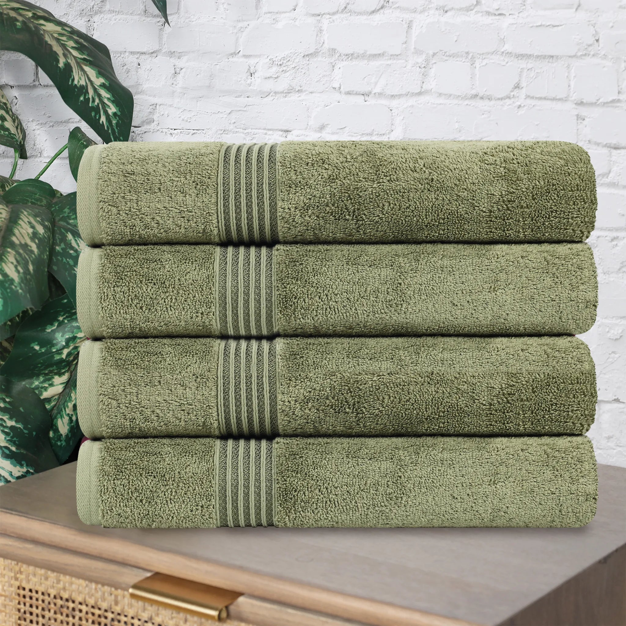 Heritage Egyptian Cotton Solid Bath Towel Set of 4 - Omnigoodsstore