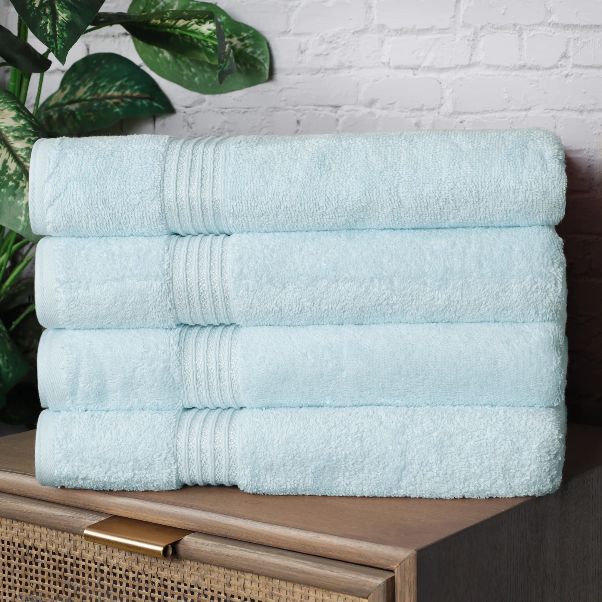 Heritage Egyptian Cotton Solid Bath Towel Set of 4 - Omnigoodsstore