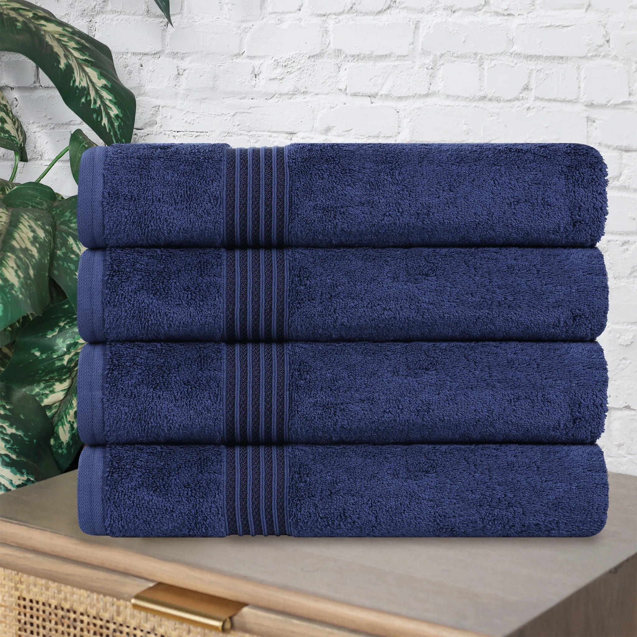 Heritage Egyptian Cotton Solid Bath Towel Set of 4 - Omnigoodsstore