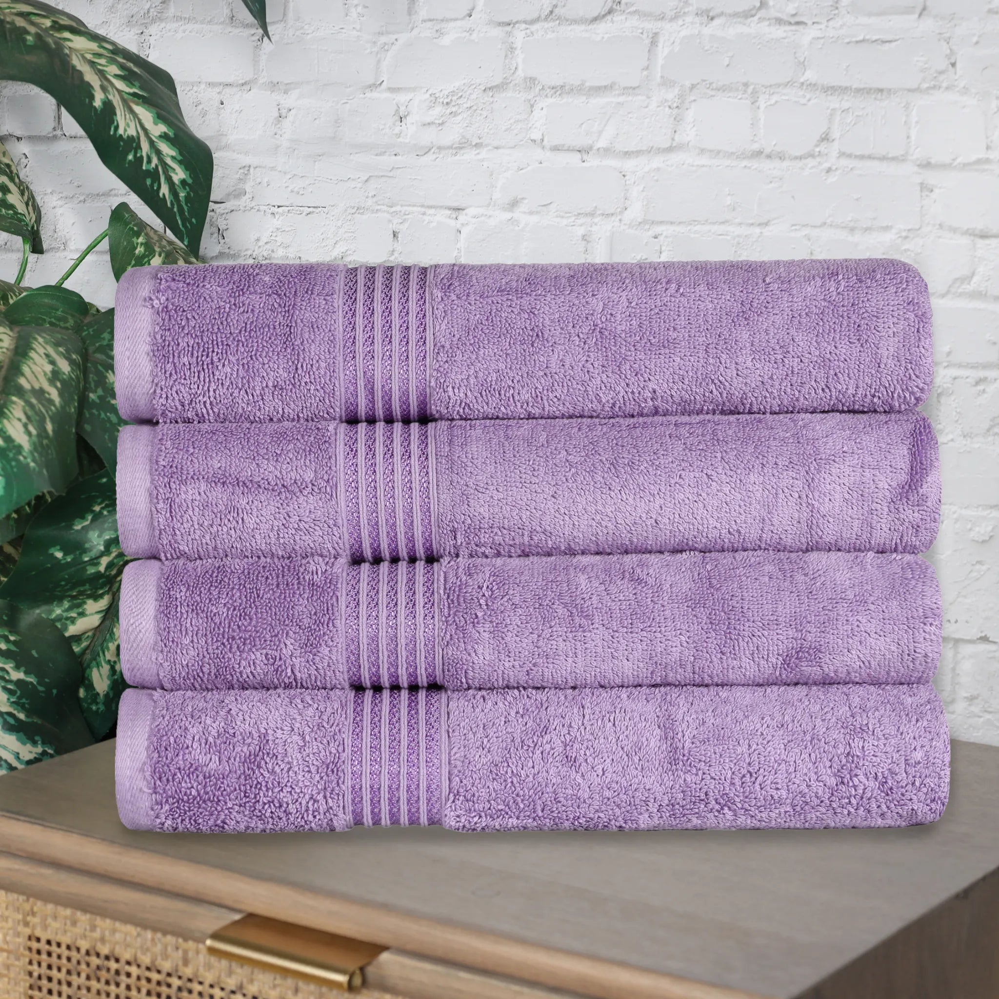 Heritage Egyptian Cotton Solid Bath Towel Set of 4 - Omnigoodsstore