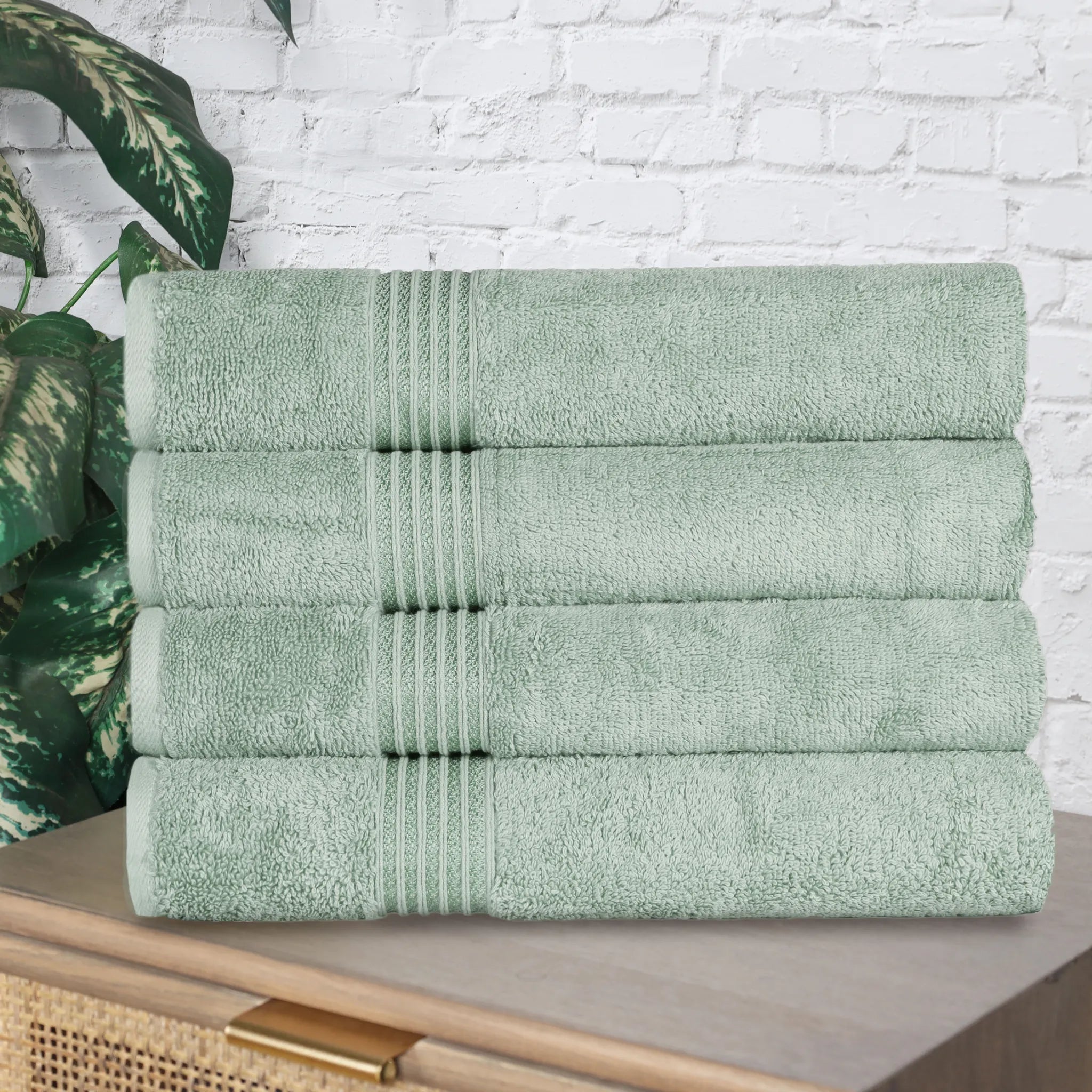 Heritage Egyptian Cotton Solid Bath Towel Set of 4 - Omnigoodsstore