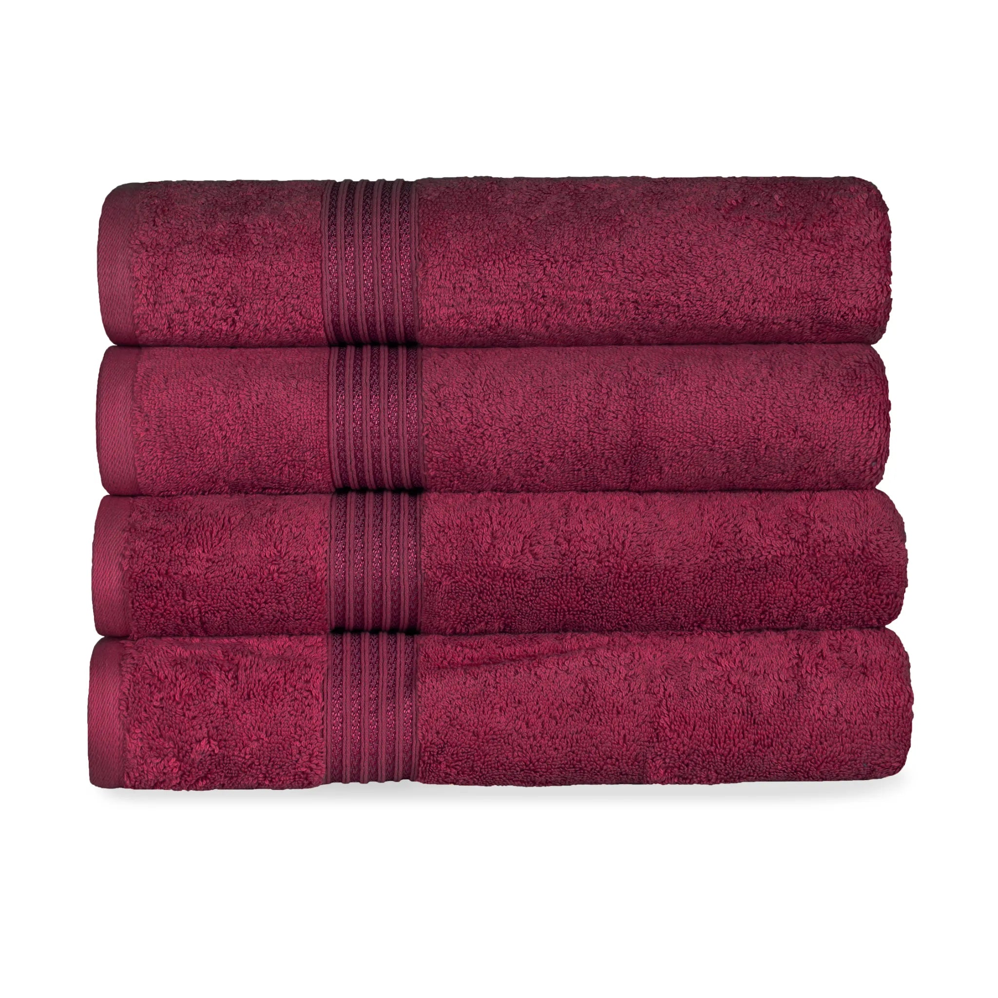 Heritage Egyptian Cotton Solid Bath Towel Set of 4 - Omnigoodsstore