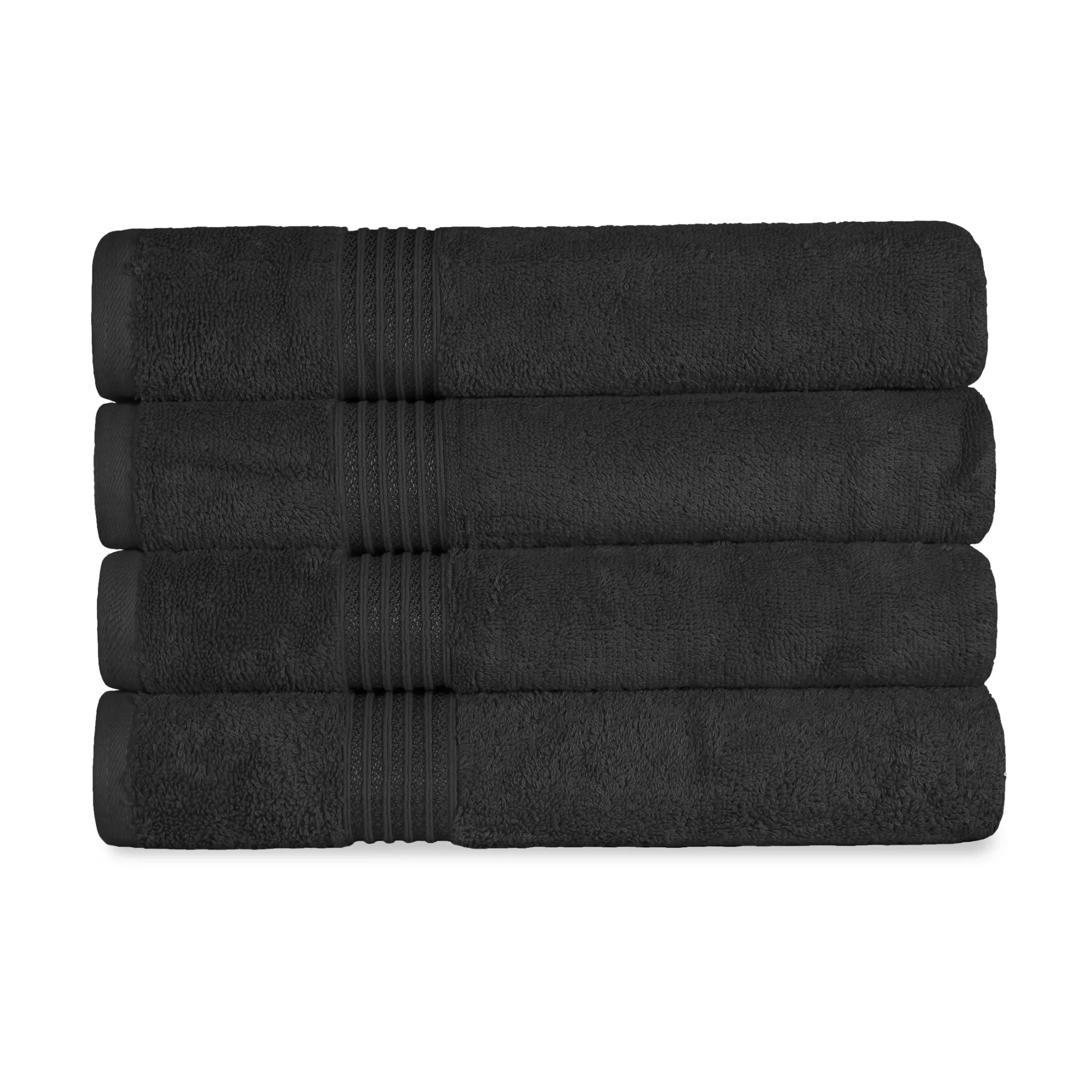 Heritage Egyptian Cotton Solid Bath Towel Set of 4 - Omnigoodsstore