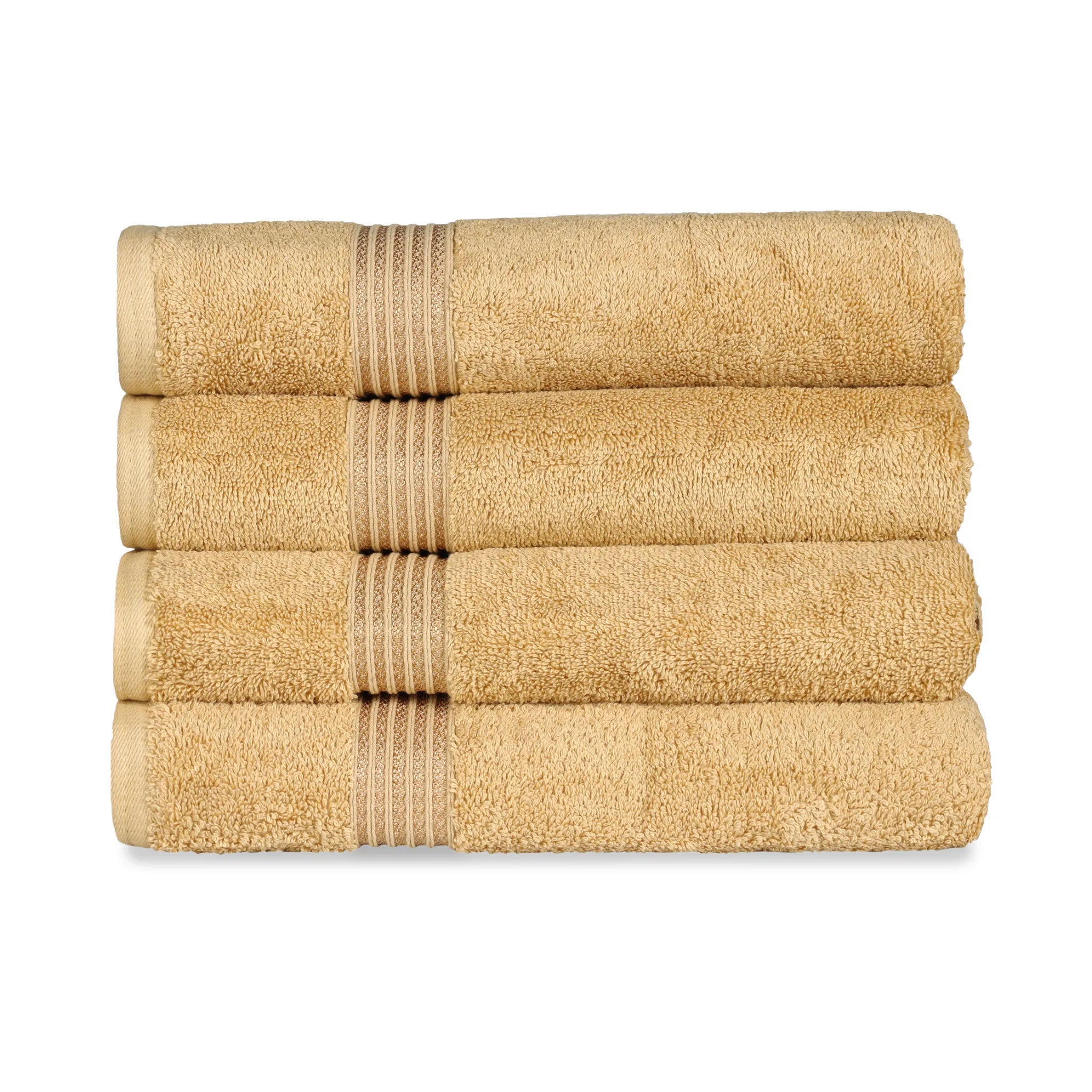 Heritage Egyptian Cotton Solid Bath Towel Set of 4 - Omnigoodsstore