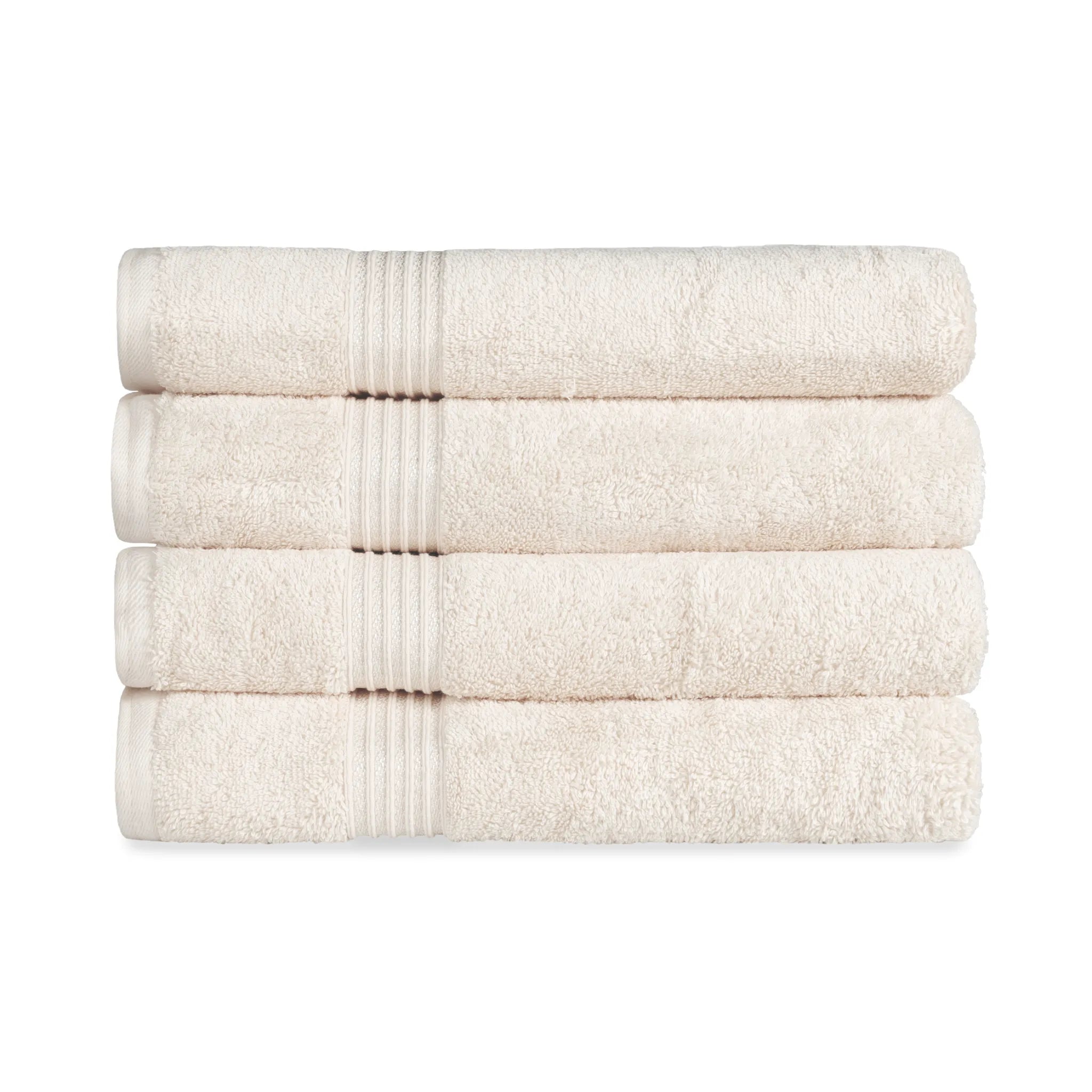 Heritage Egyptian Cotton Solid Bath Towel Set of 4 - Omnigoodsstore