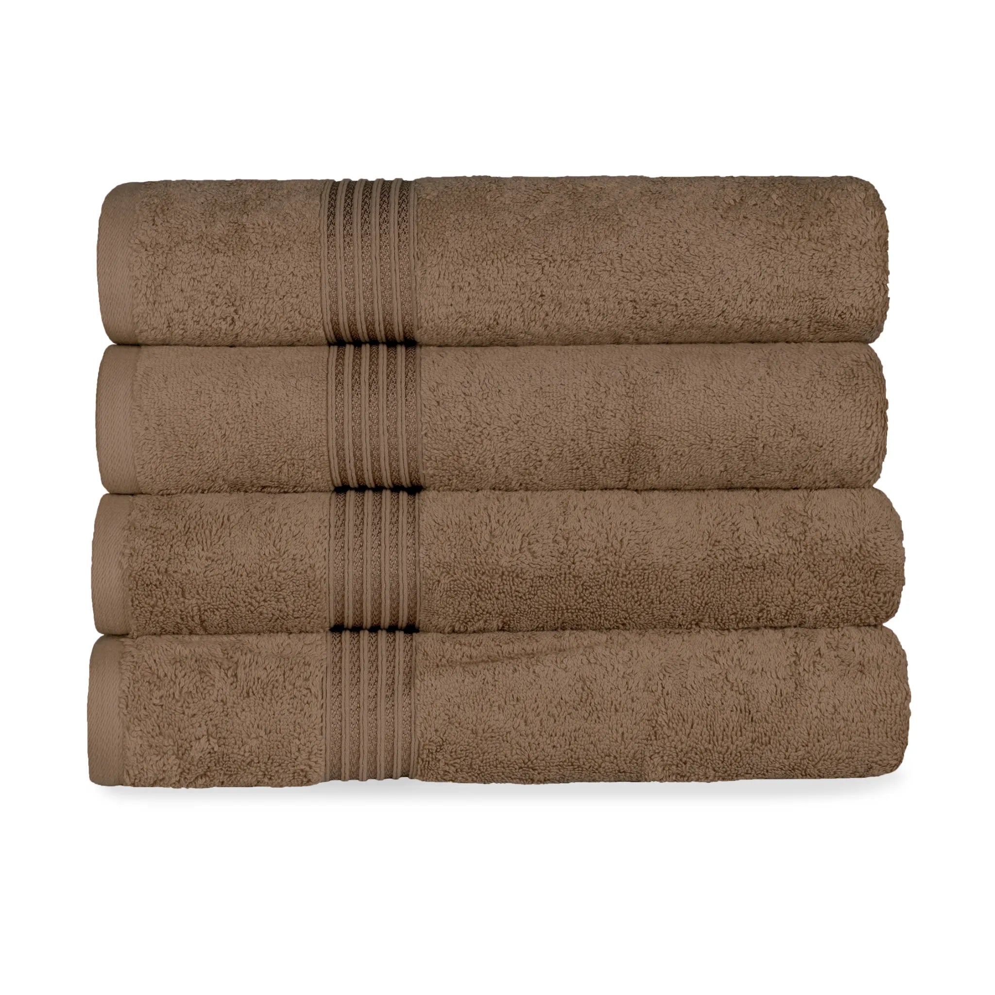 Heritage Egyptian Cotton Solid Bath Towel Set of 4 - Omnigoodsstore