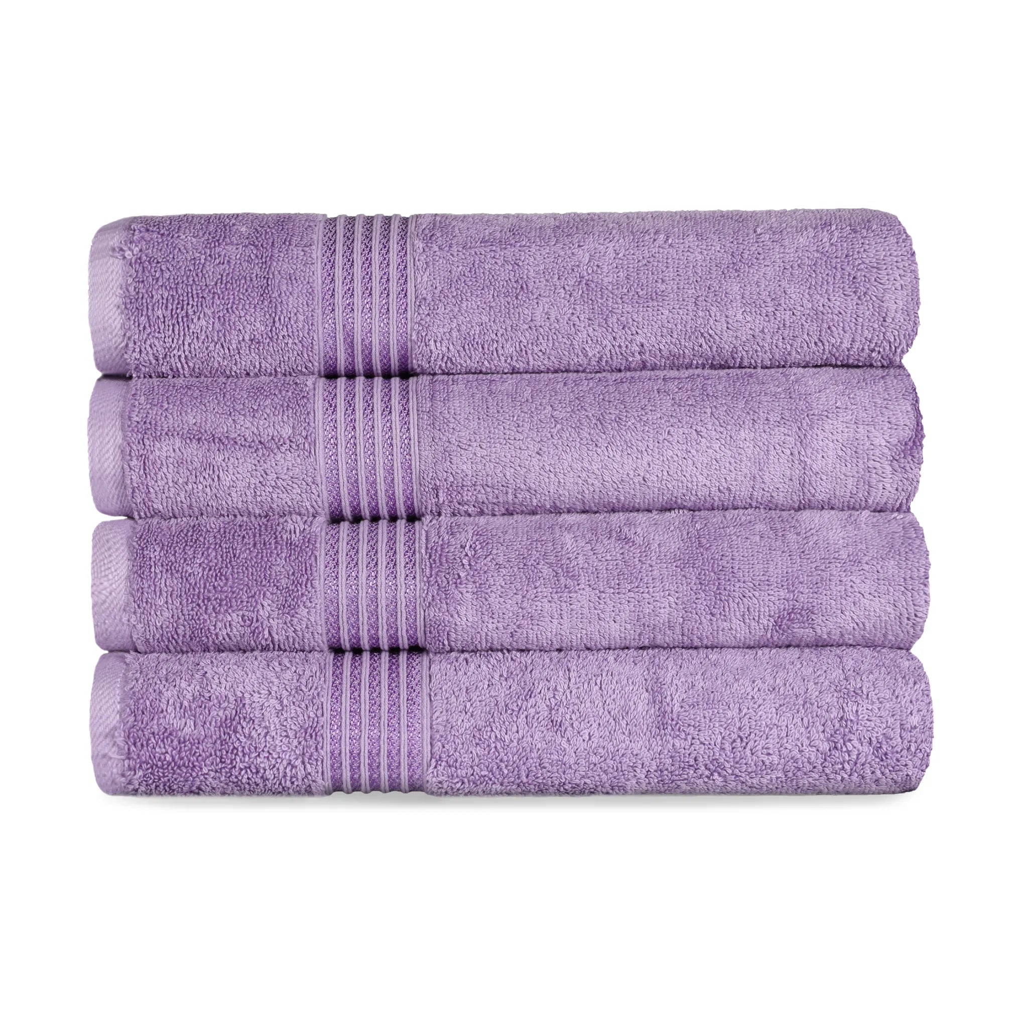 Heritage Egyptian Cotton Solid Bath Towel Set of 4 - Omnigoodsstore