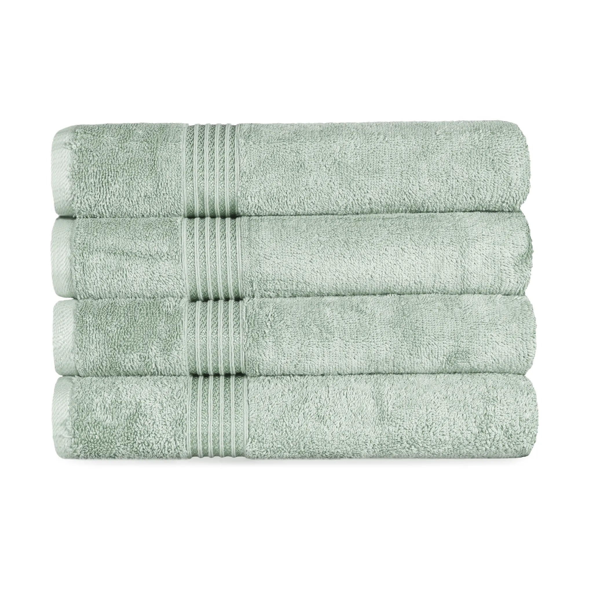 Heritage Egyptian Cotton Solid Bath Towel Set of 4 - Omnigoodsstore