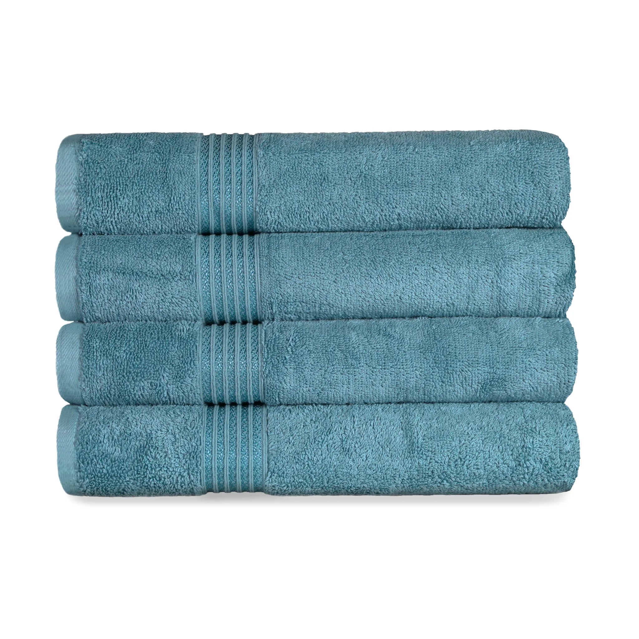 Heritage Egyptian Cotton Solid Bath Towel Set of 4 - Omnigoodsstore
