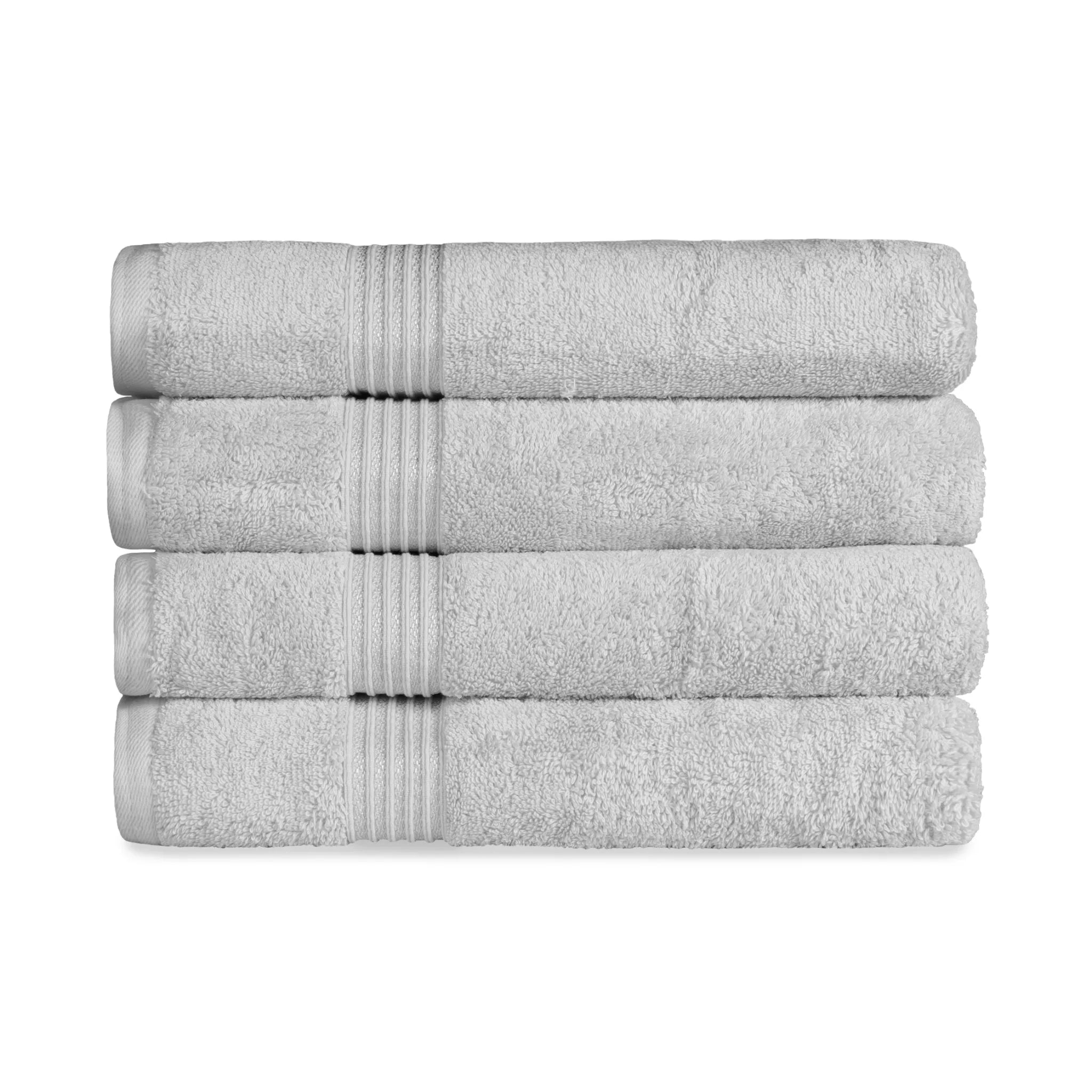 Heritage Egyptian Cotton Solid Bath Towel Set of 4 - Omnigoodsstore