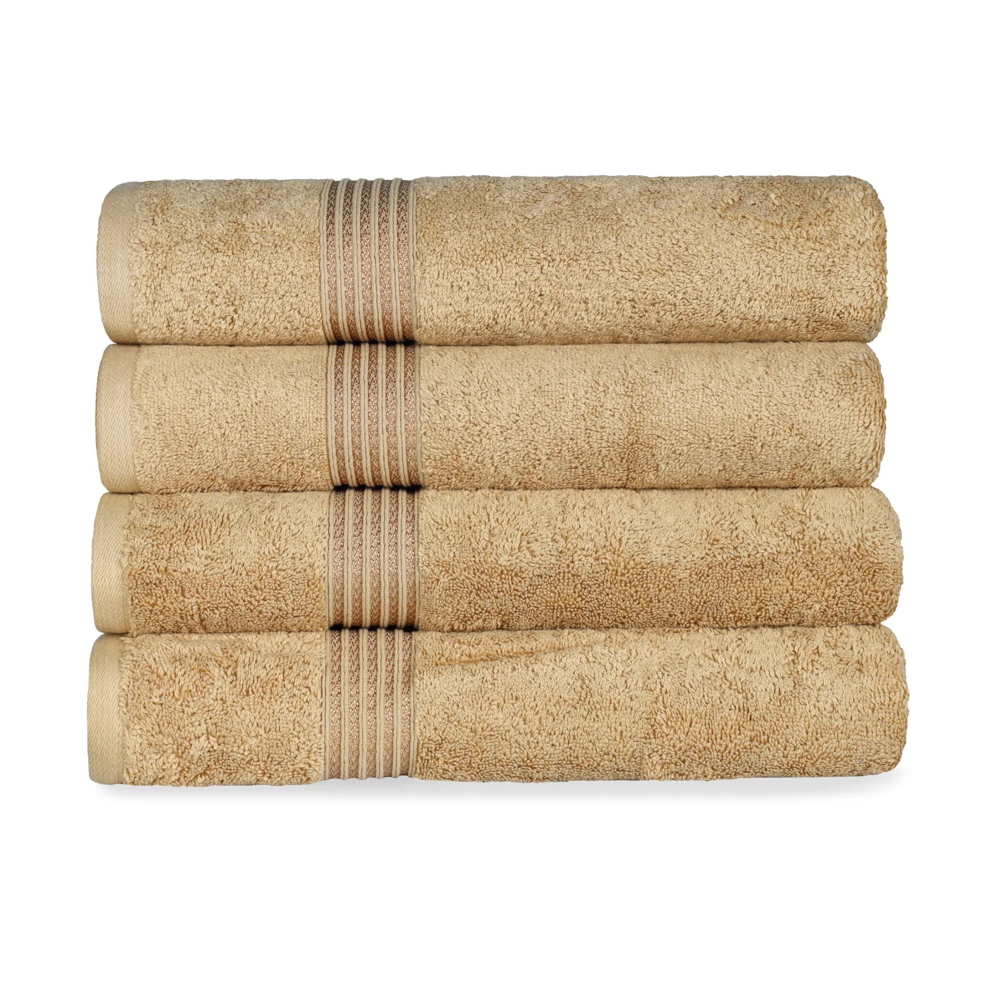 Heritage Egyptian Cotton Solid Bath Towel Set of 4 - Omnigoodsstore