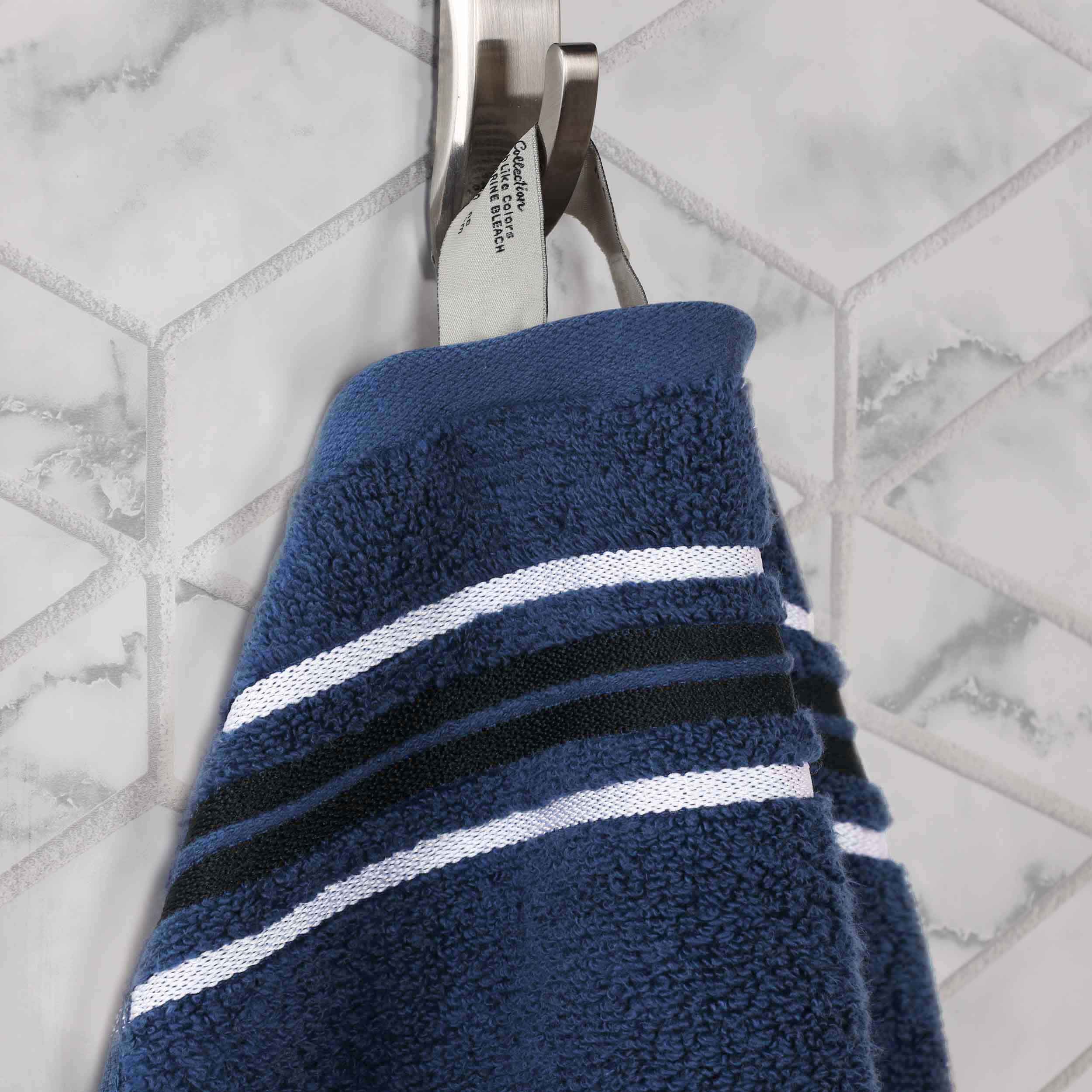 Sadie Zero Twist Cotton Solid and Jacquard Floral Hand Towel Set of 6 - Omnigoodsstore