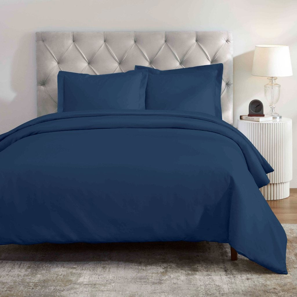 1200 Thread Count Egyptian Solid Cotton Duvet Cover Set - Omnigoodsstore