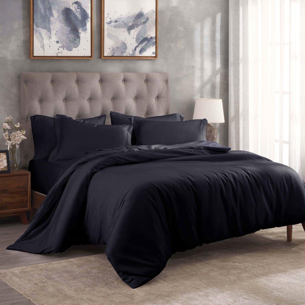 Egyptian Cotton 300 Thread Count Solid Duvet Cover Set - Omnigoodsstore