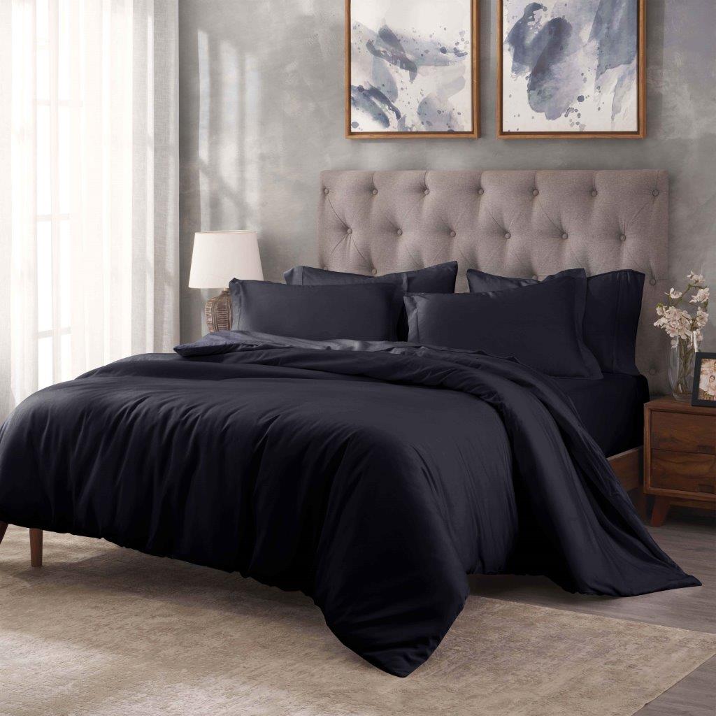 Egyptian Cotton 400 Thread Count Solid Duvet Cover Set - Omnigoodsstore