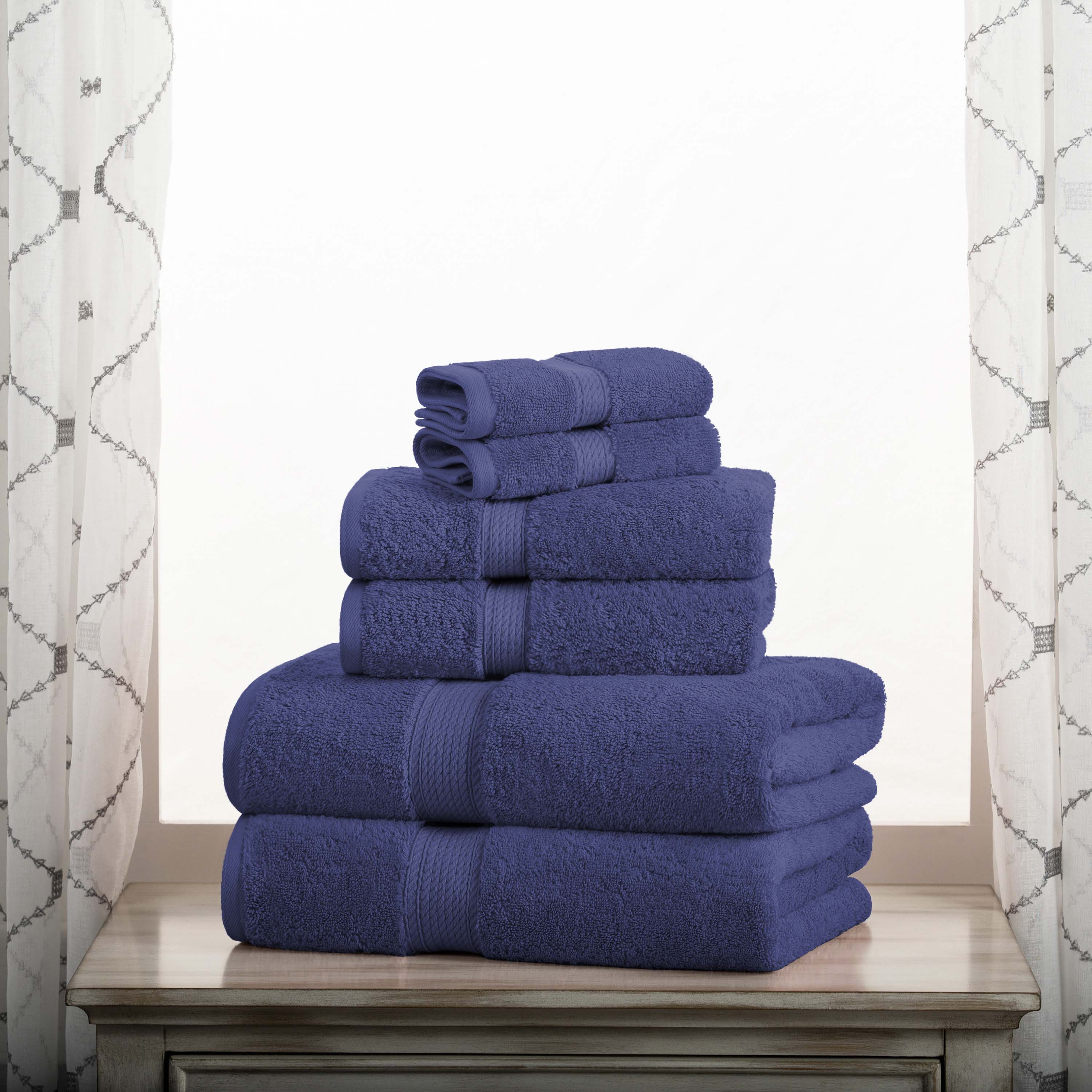 Egyptian Cotton Pile Plush Heavyweight Luxury Soft 6-Piece Towel Set - Omnigoodsstore