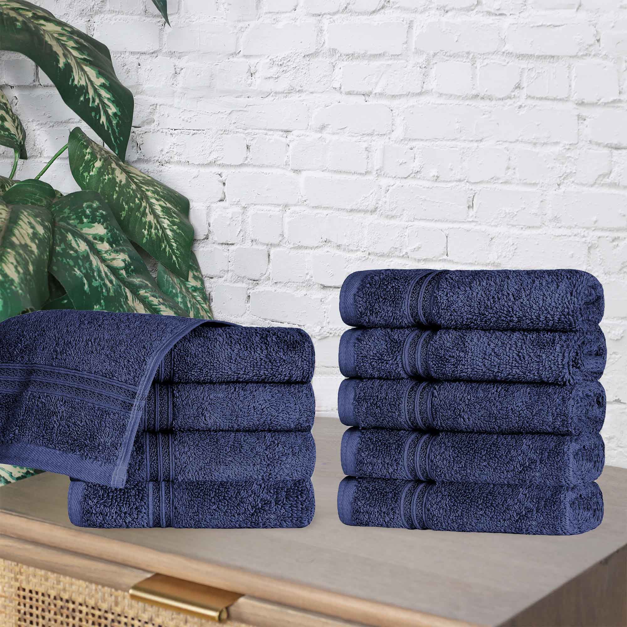 Egyptian Cotton Solid Face Towel Set of 10 - Omnigoodsstore