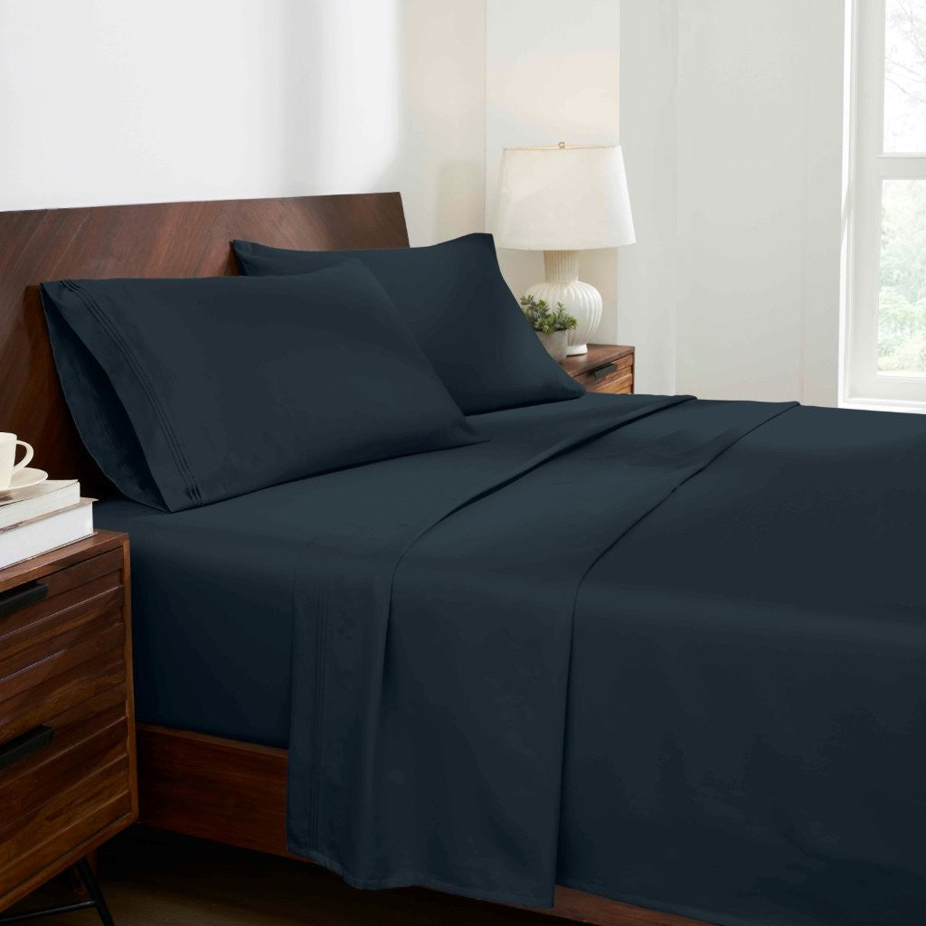1000 Thread Count Egyptian Cotton Bed Sheet Set Olympic Queen - Omnigoodsstore