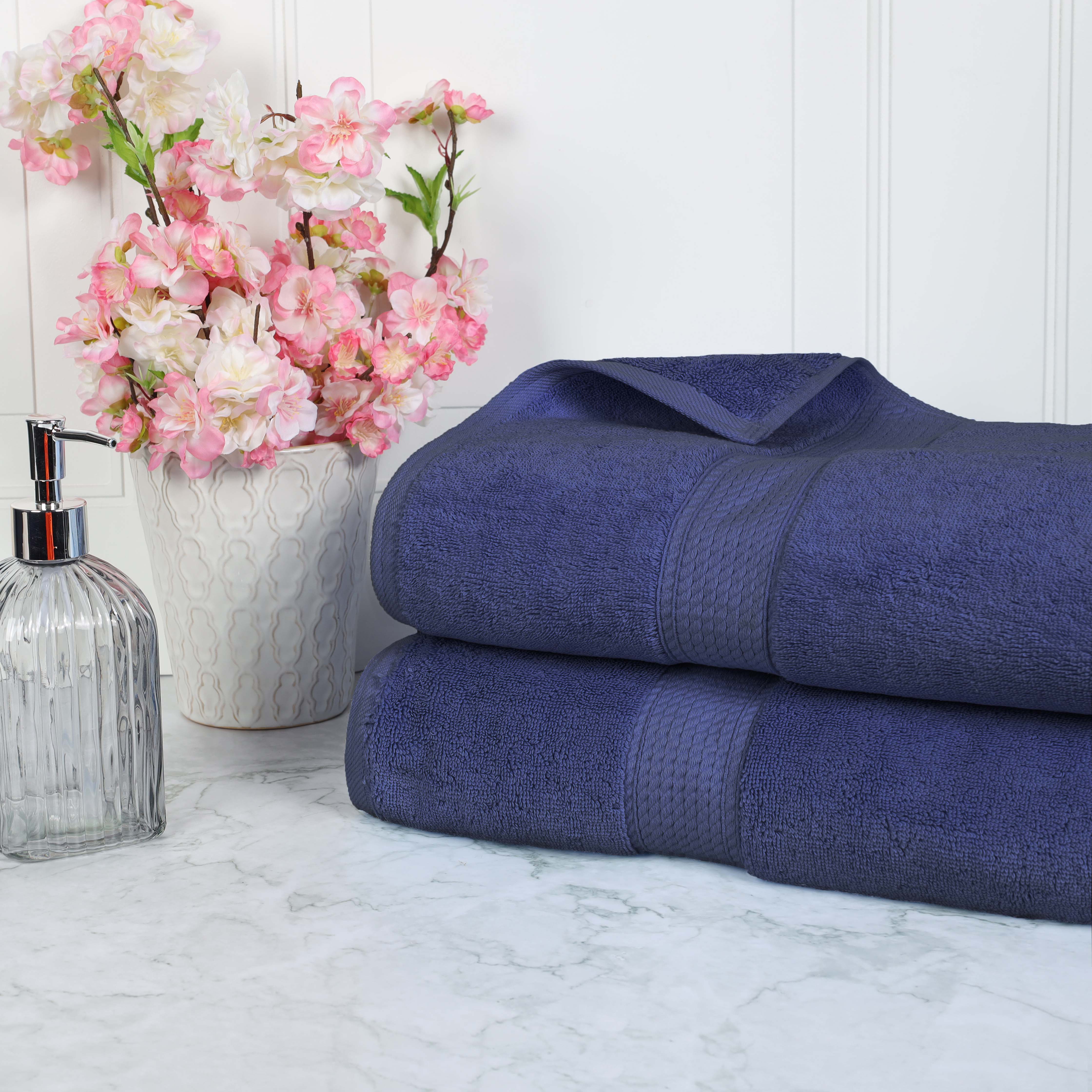 Egyptian Cotton Pile Plush Heavyweight Luxury Soft Bath Sheet Set of 2 - Omnigoodsstore