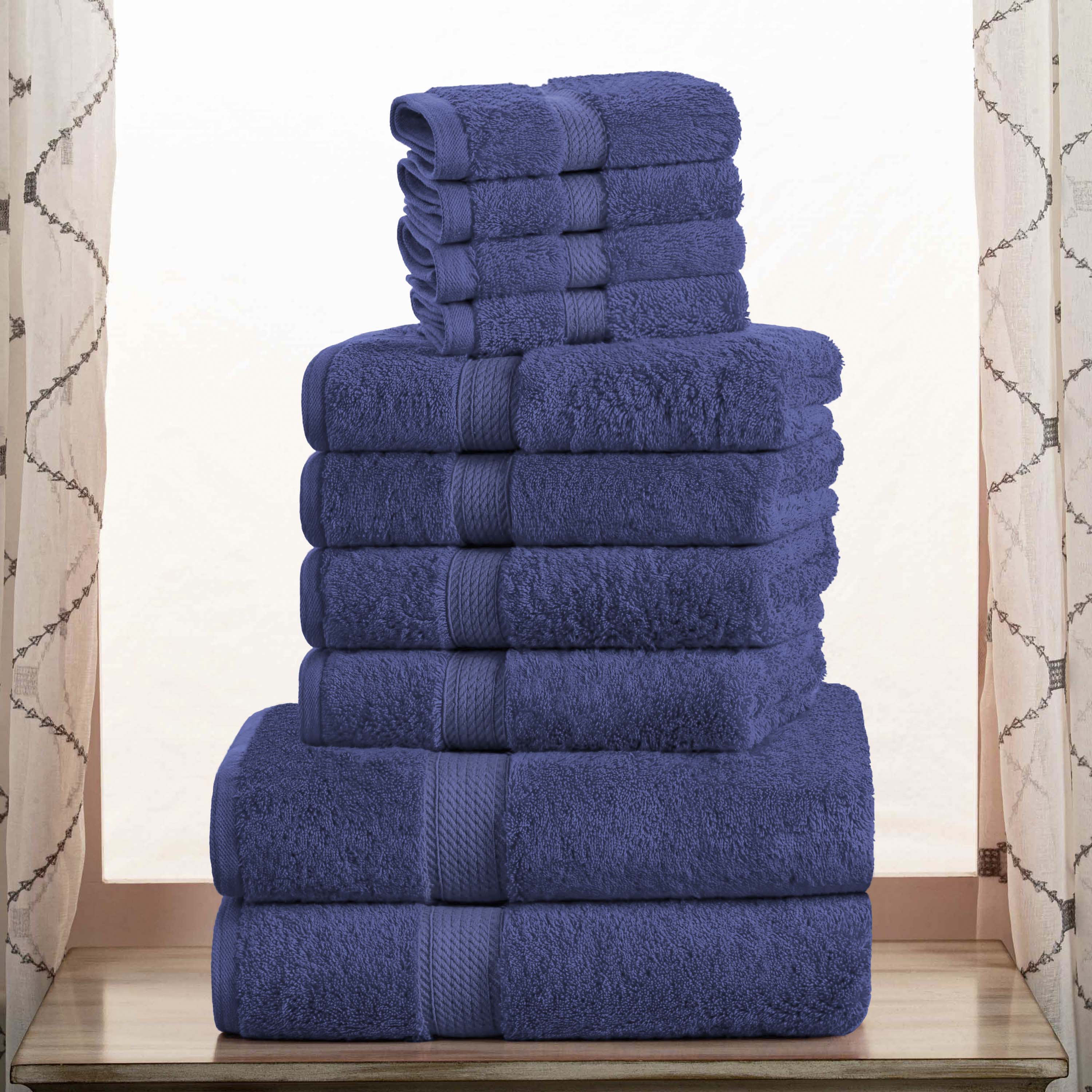 Egyptian Cotton Plush Heavyweight Absorbent Luxury 10 Piece Towel Set - Omnigoodsstore