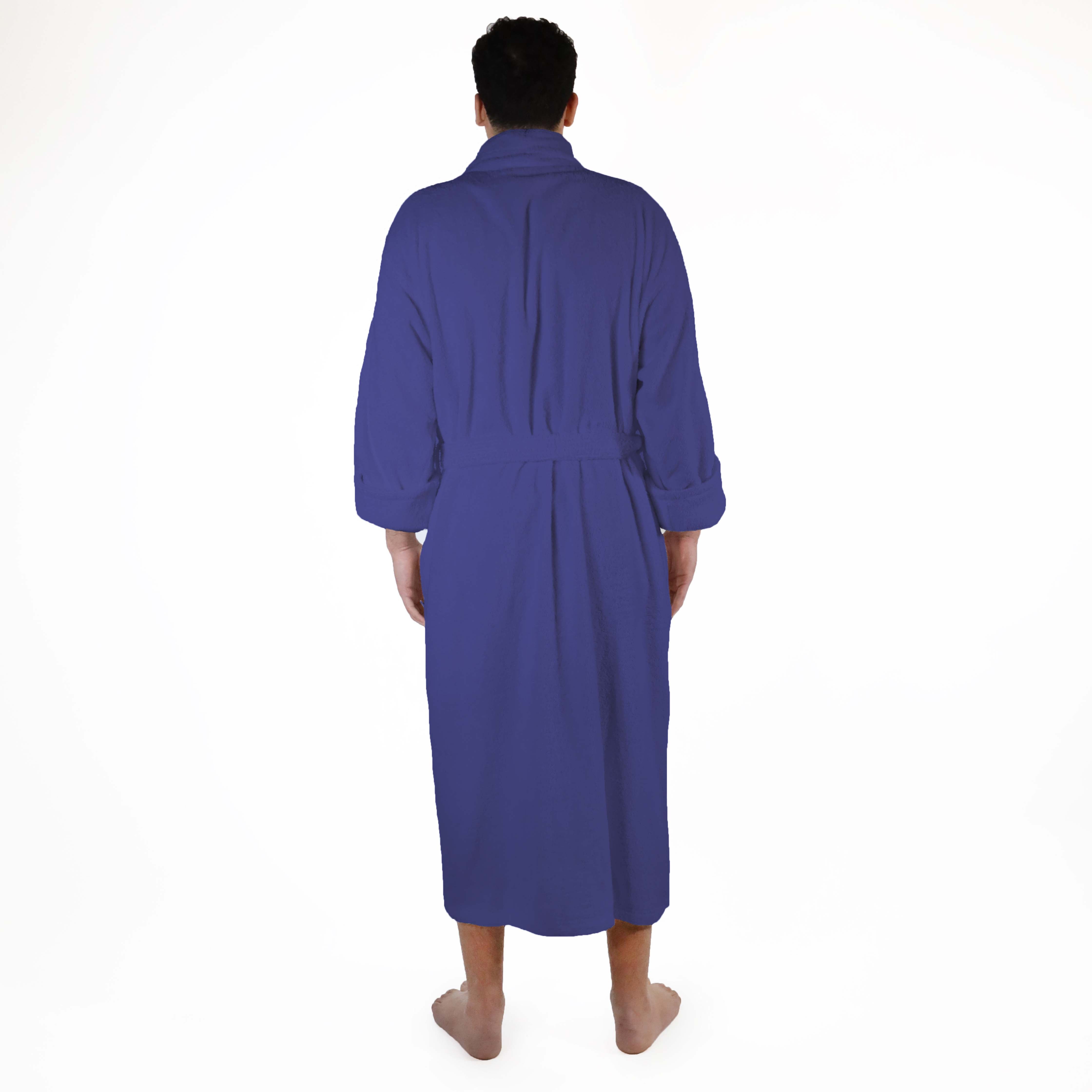 Classic Men's Bath Robe Turkish Cotton Bathrobe with Adjustable Belt - Omnigoodsstore