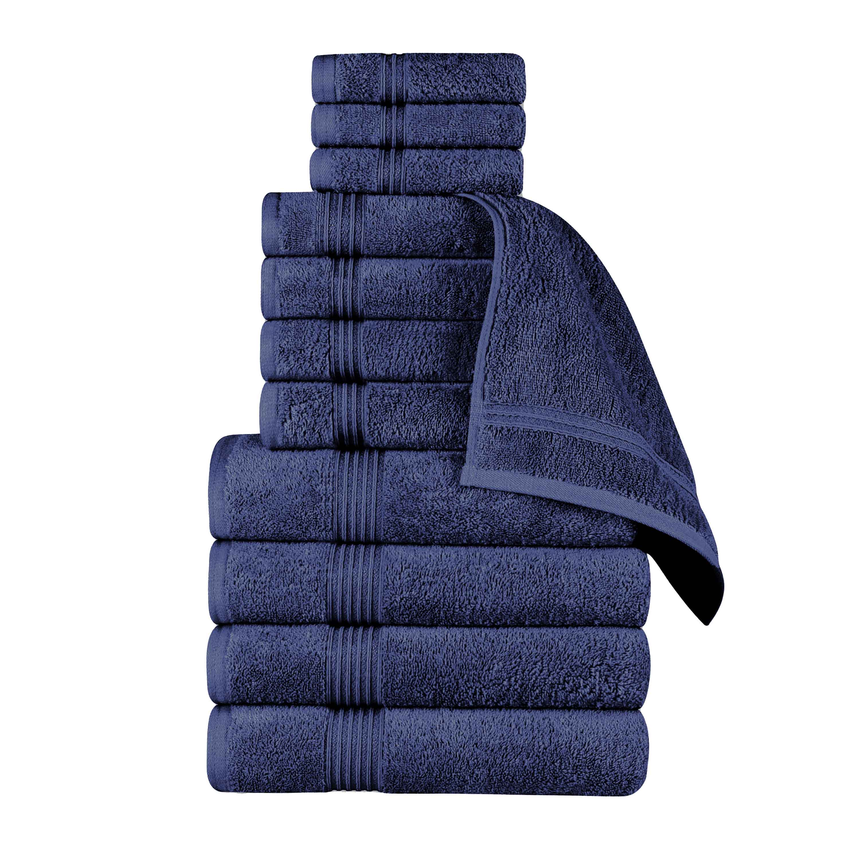 Egyptian Cotton Highly Absorbent Solid 12-Piece Ultra Soft Towel Set - Omnigoodsstore