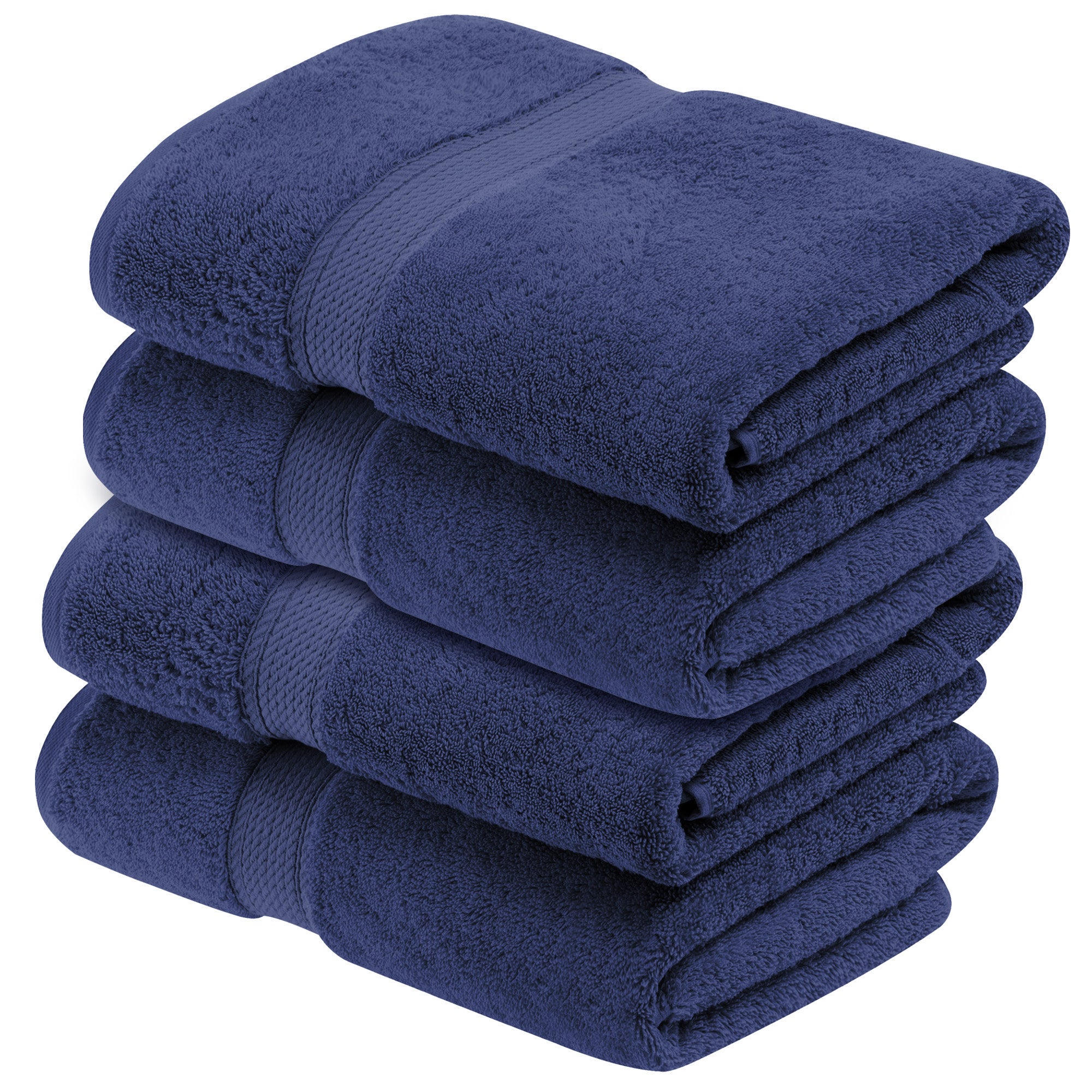 Egyptian Cotton Pile Plush Heavyweight Soft 4 Piece Bath Towel Set - Omnigoodsstore