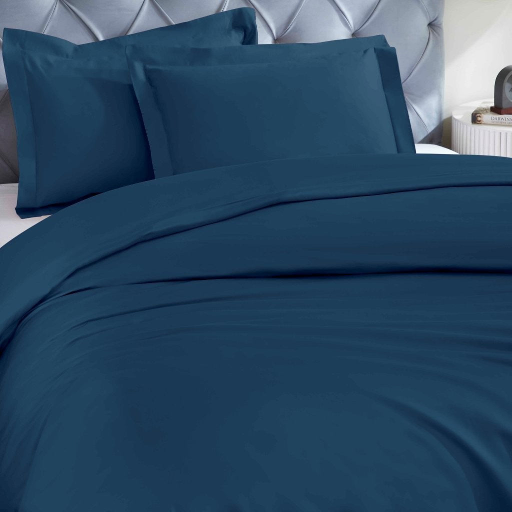 1200 Thread Count Egyptian Solid Cotton Duvet Cover Set - Omnigoodsstore
