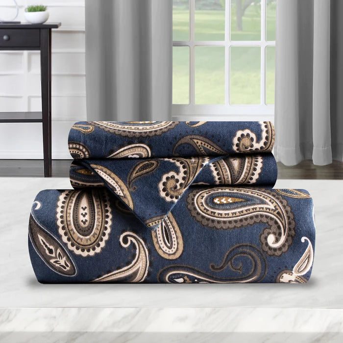 Flannel Reversible Trellis Duvet Cover and Pillow Sham Set - Omnigoodsstore