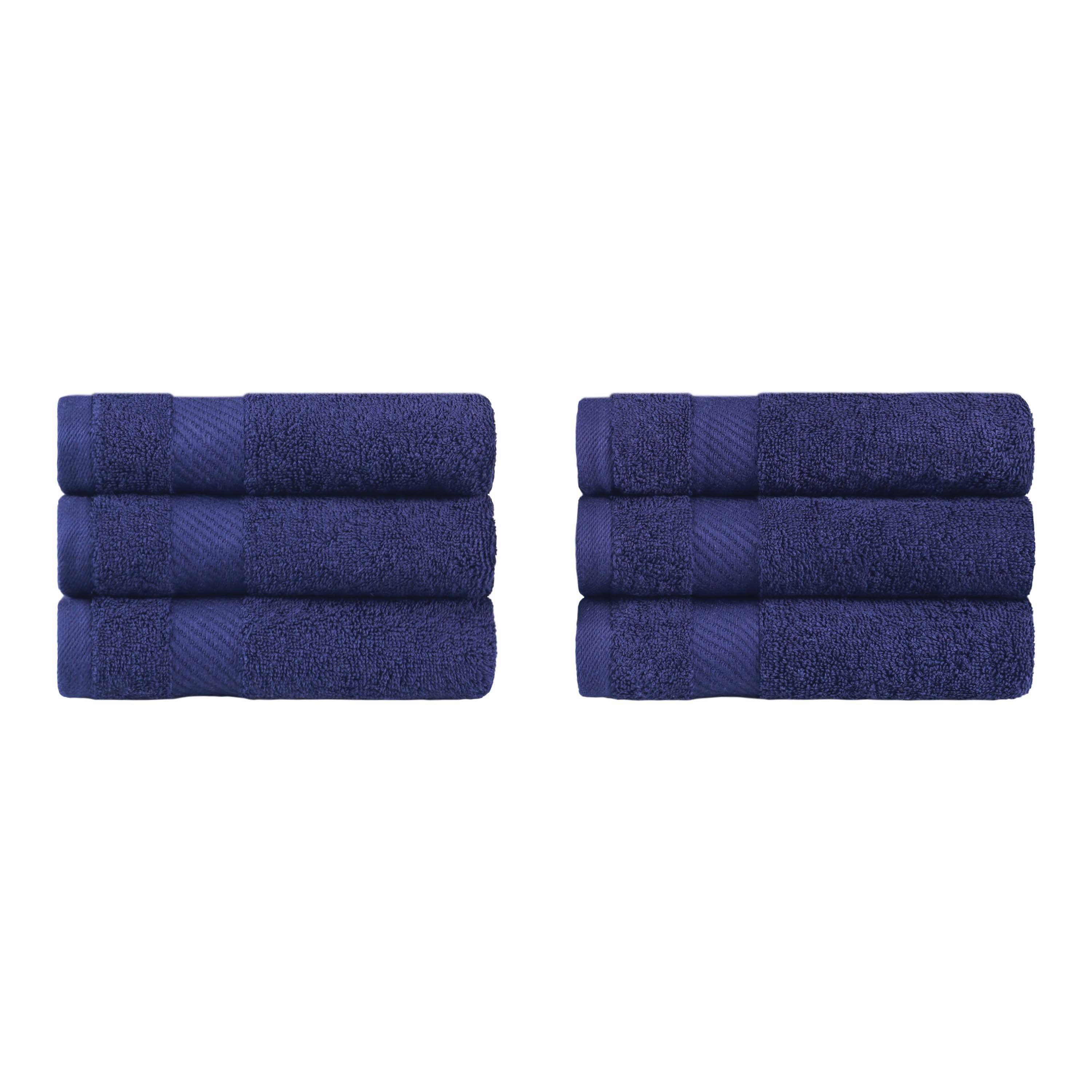 Kendell Egyptian Cotton 6 Piece Hand Towel Set with Dobby Border - Omnigoodsstore
