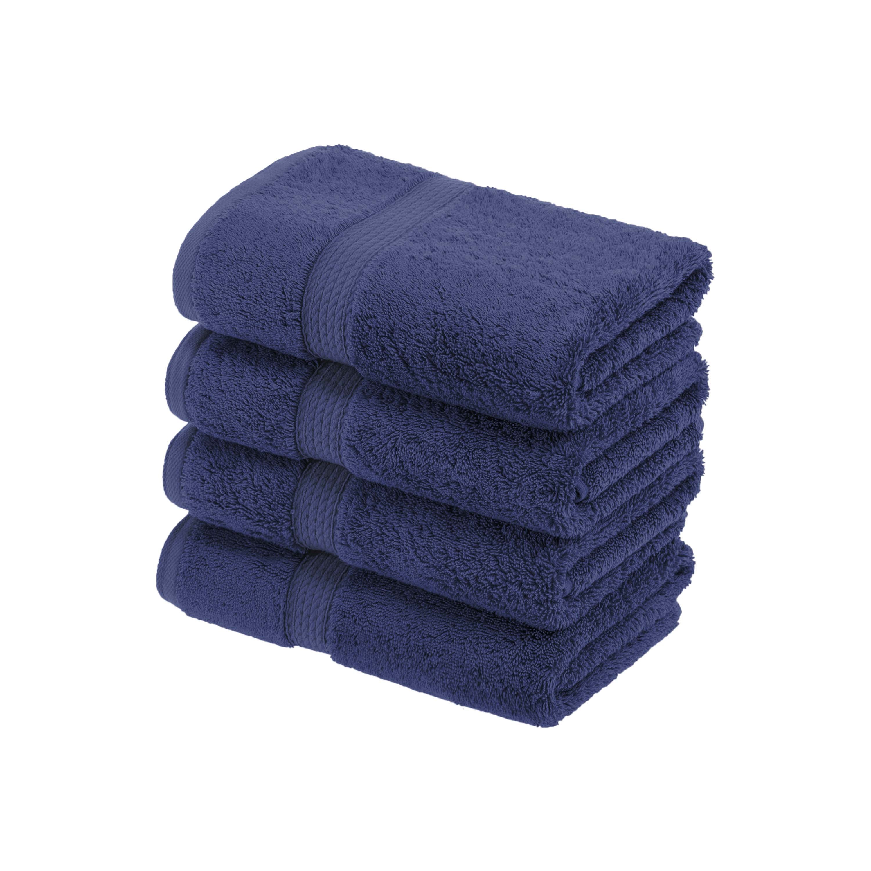 Egyptian Cotton Pile Plush Heavyweight Luxury Soft Hand Towel Set of 4 - Omnigoodsstore