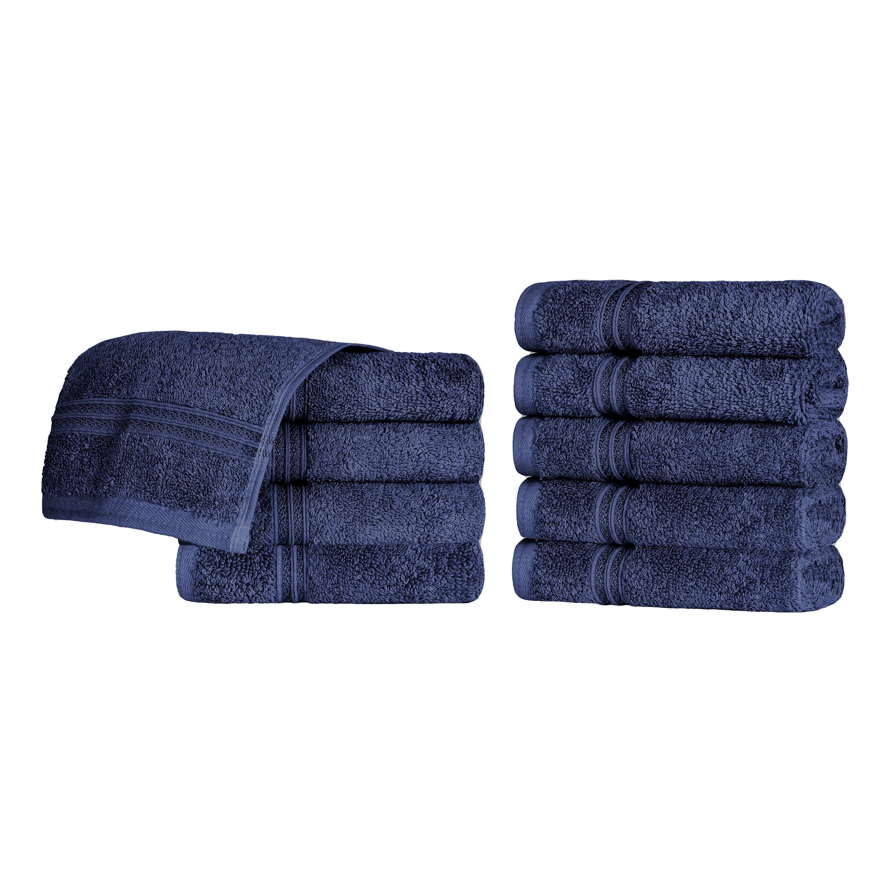 Egyptian Cotton Solid Face Towel Set of 10 - Omnigoodsstore