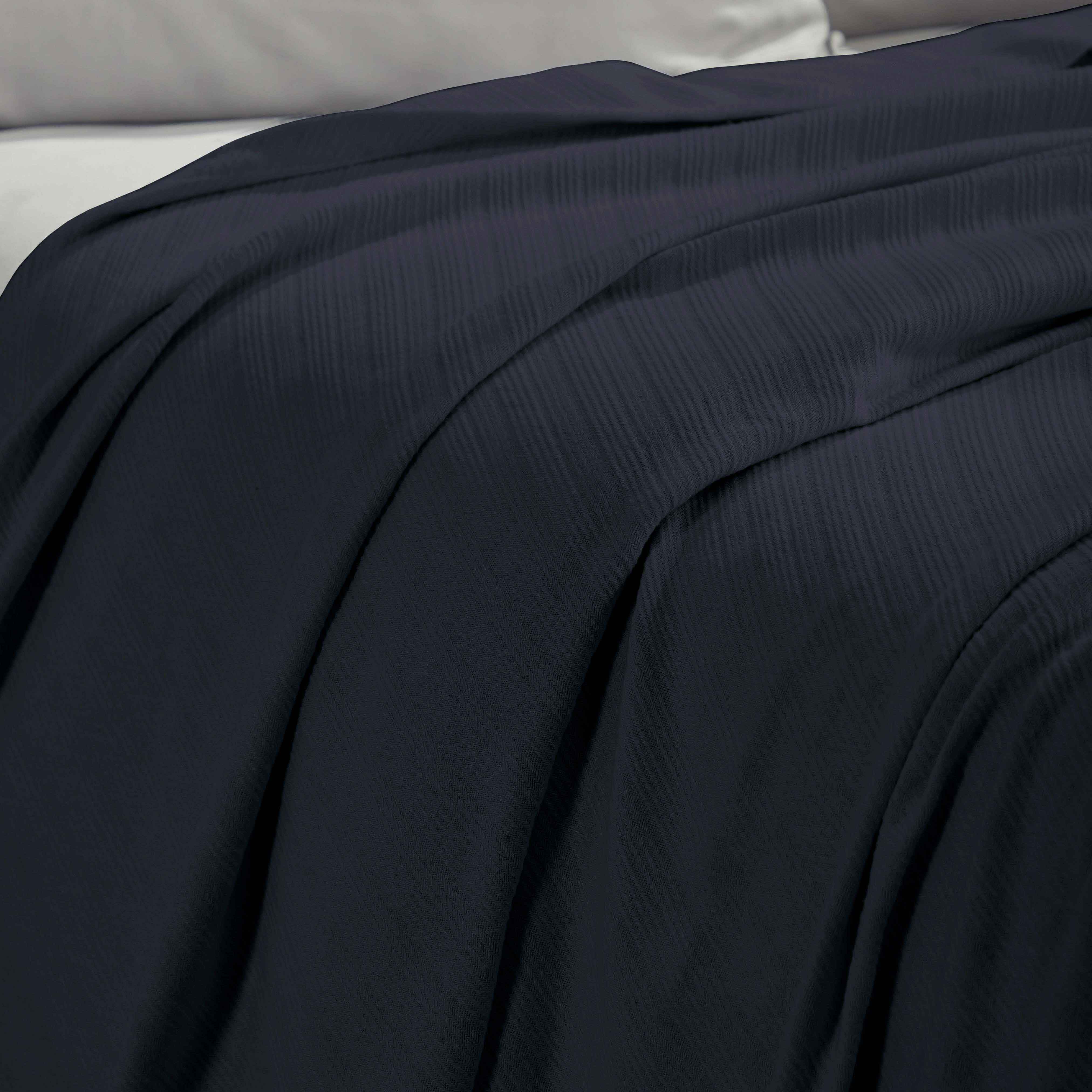 Milan Cotton Textured Striped Lightweight Woven Blanket - Omnigoodsstore