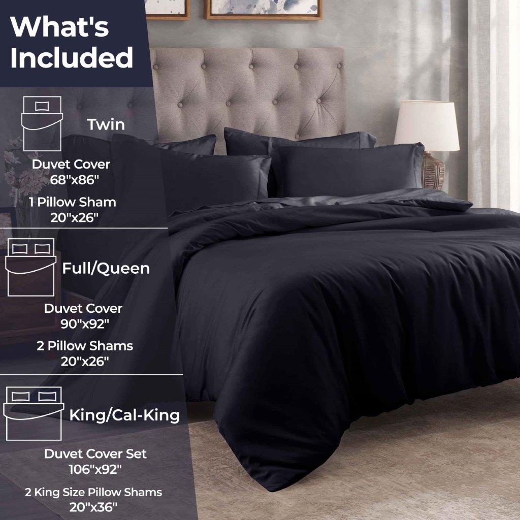 Egyptian Cotton 300 Thread Count Solid Duvet Cover Set - Omnigoodsstore