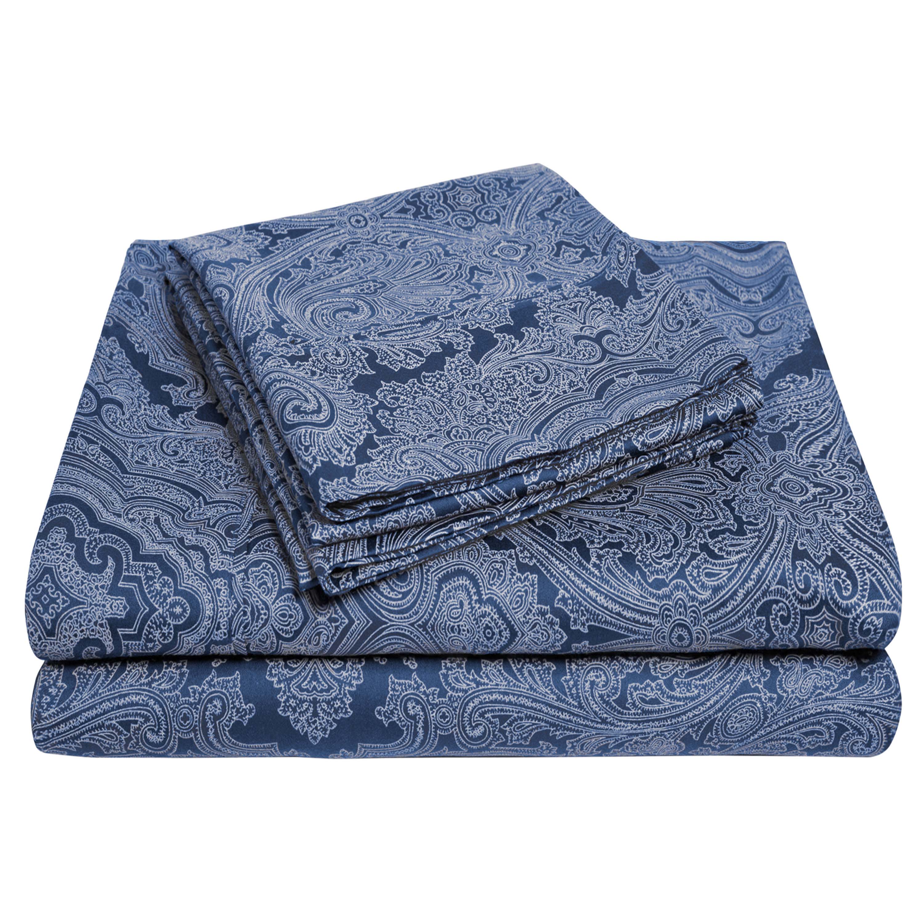 Italian Paisley 600 Thread Count Cotton Blend Deep Pocket Sheet Set - Omnigoodsstore