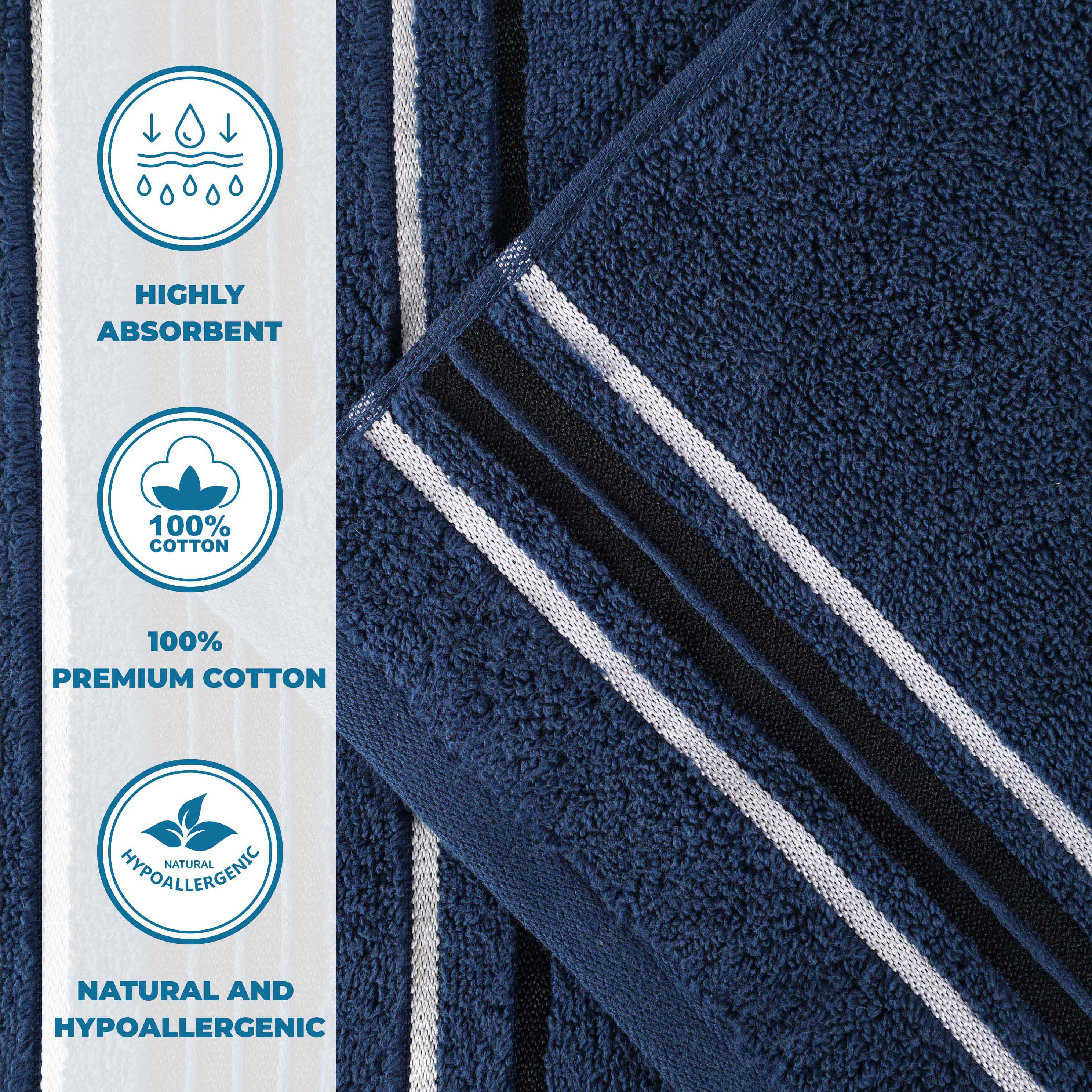 Sadie Zero Twist Cotton Solid and Jacquard Floral Face Towel Set of 12 - Omnigoodsstore