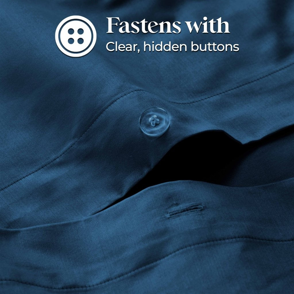 1200 Thread Count Egyptian Solid Cotton Duvet Cover Set - Omnigoodsstore