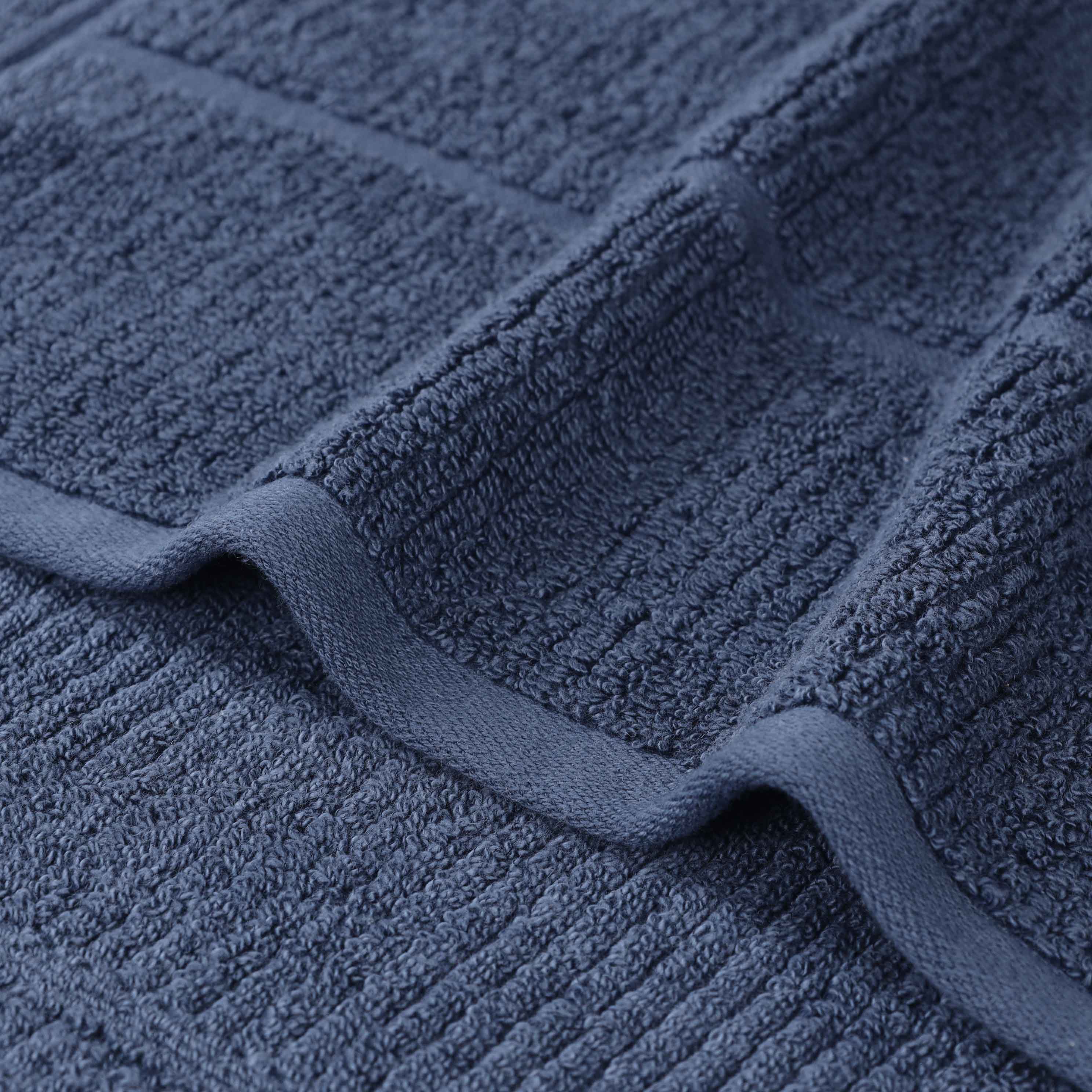 Milo Smart Twist Cotton Solid Ribbed Design 8 Piece Towel Set - Omnigoodsstore