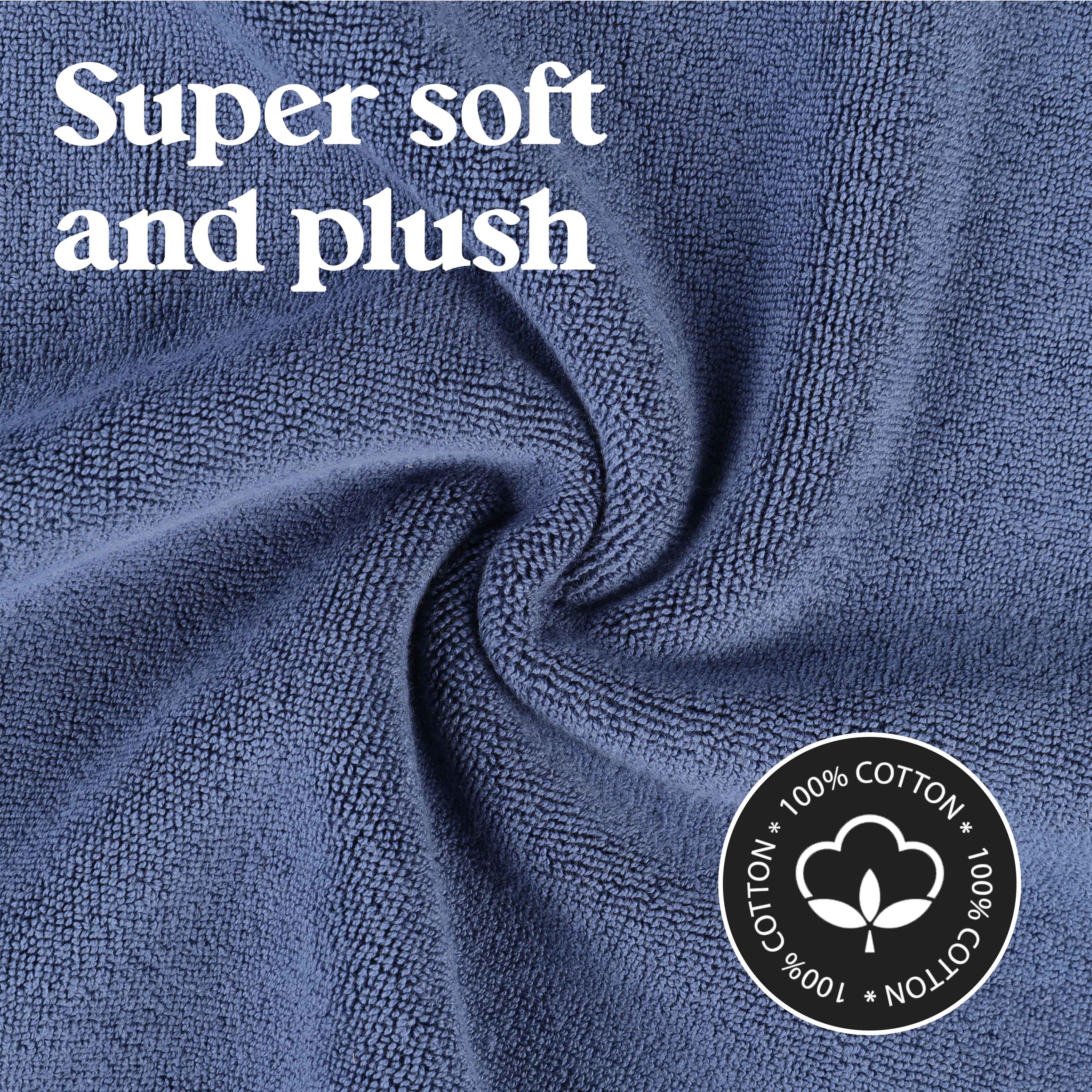 Leo Cotton Solid Modern Geometric Border Absorbent Bath Mat, Set of 2 - Omnigoodsstore