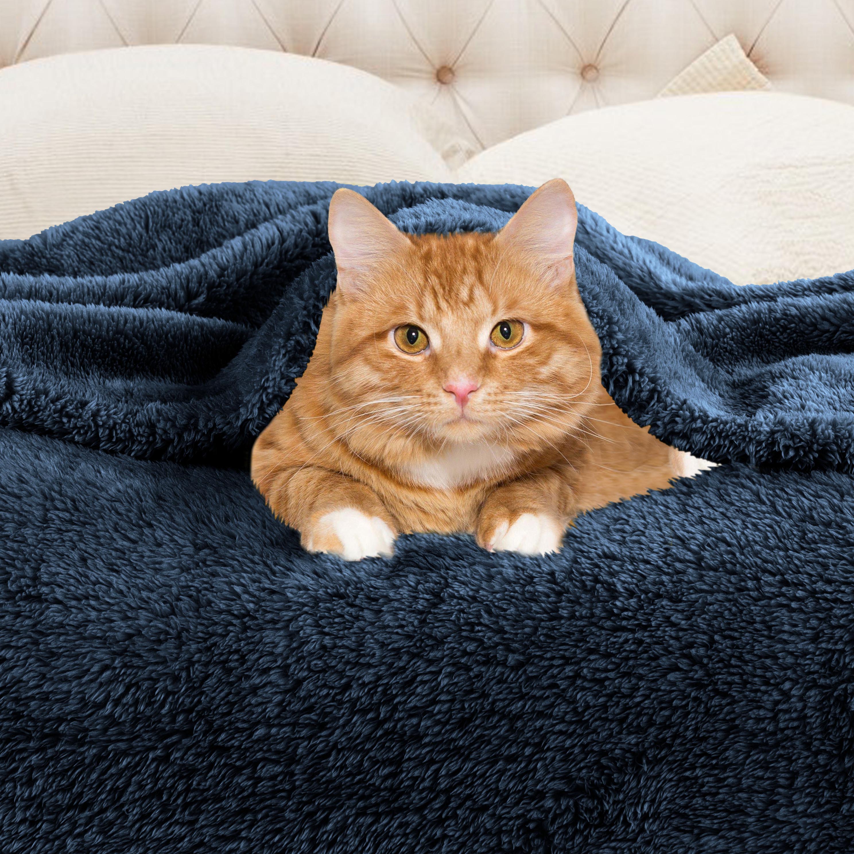 Classic Solid Fleece Plush Medium Weight Fluffy Soft Blanket - Omnigoodsstore