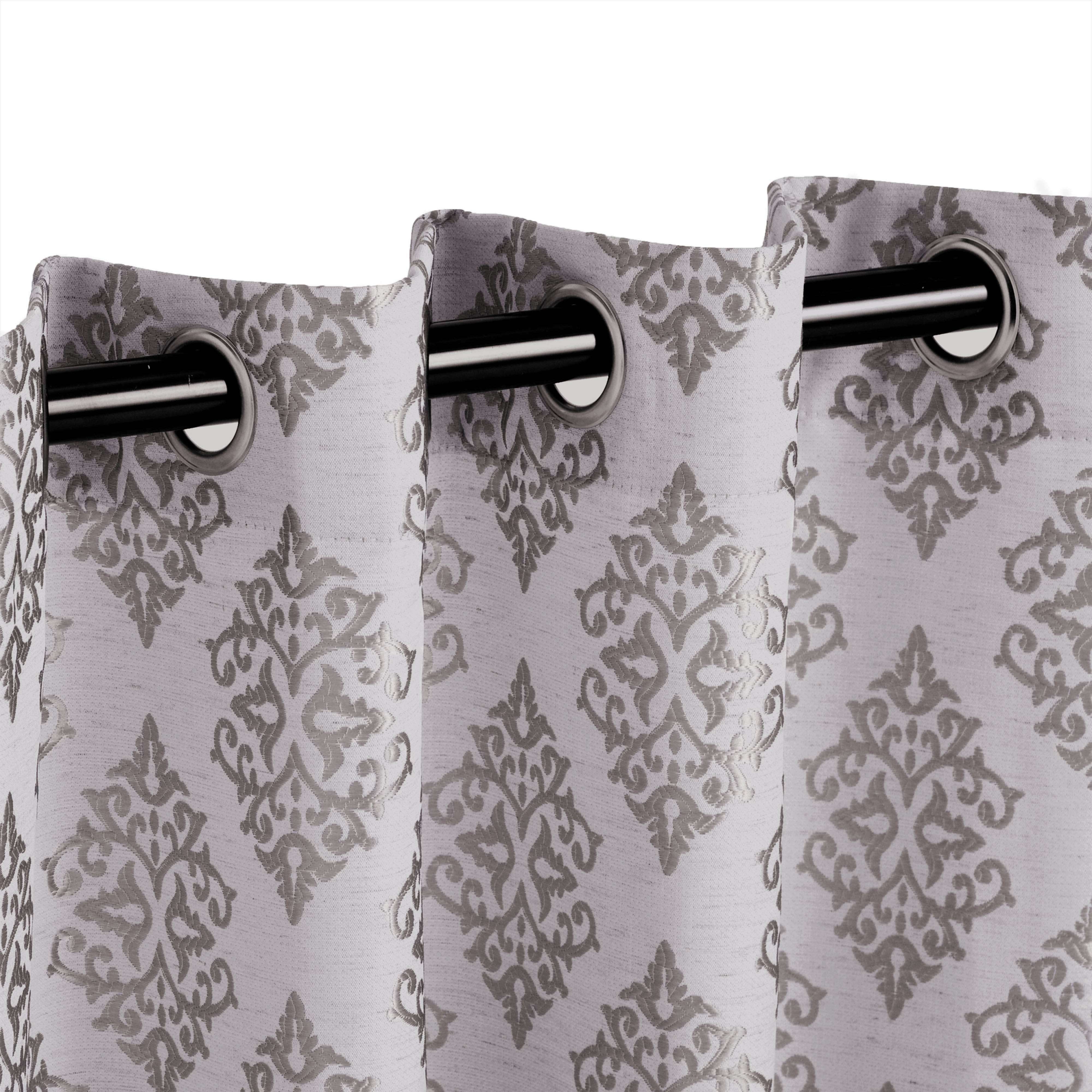 Venetian Damask Jacquard Curtain Panels, Set of 2 - Omnigoodsstore