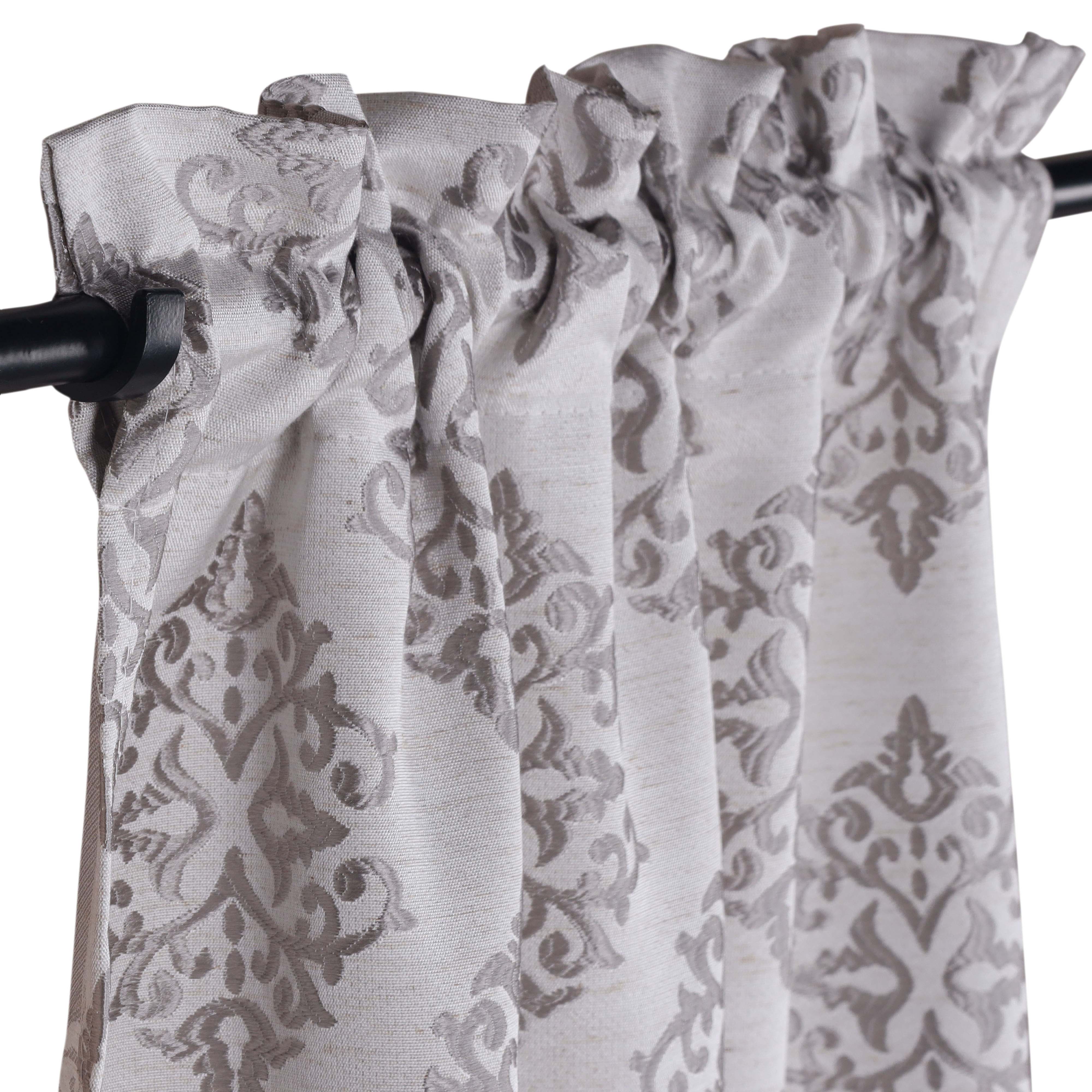 Venetian Damask Jacquard Curtain Panels, Set of 2 - Omnigoodsstore