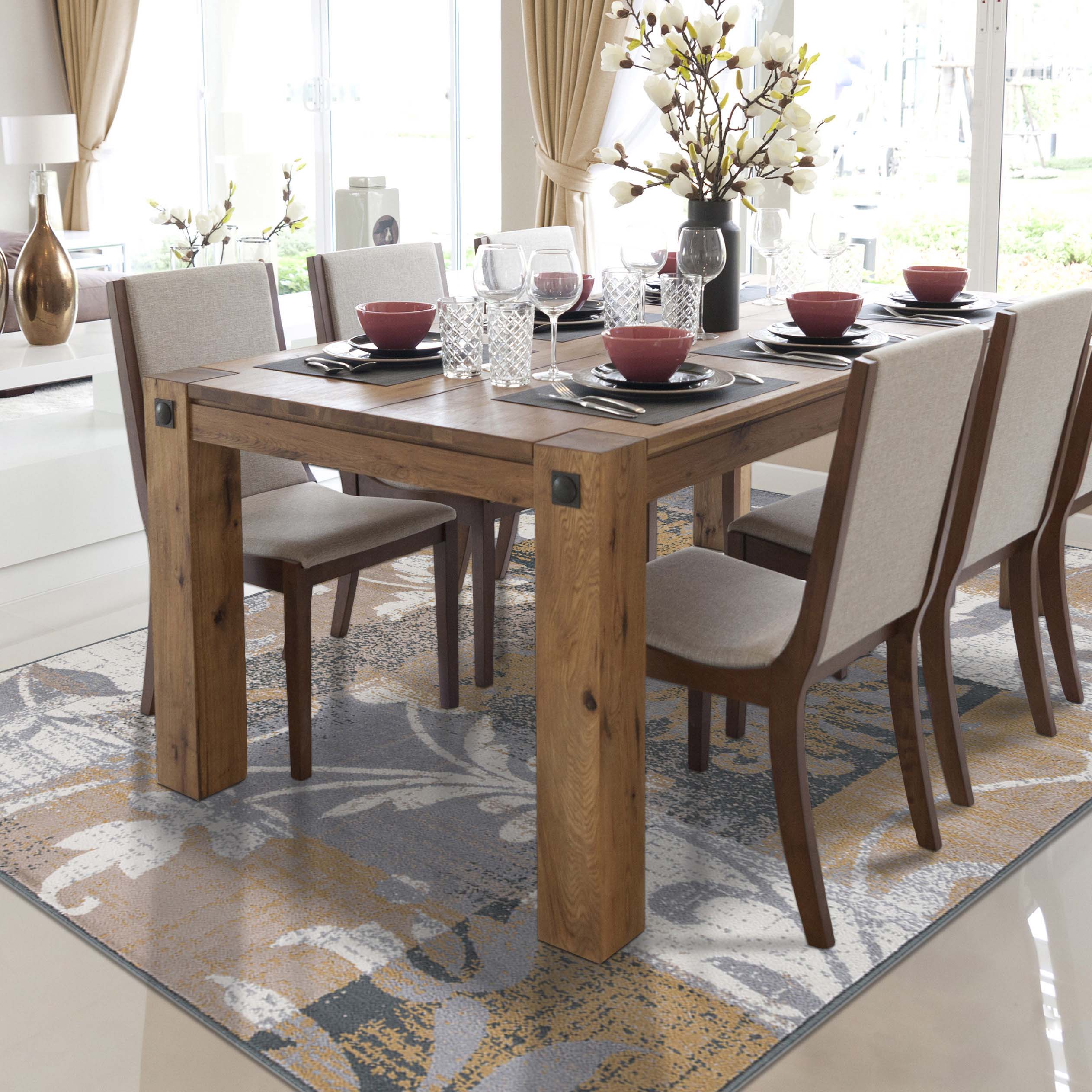 Pastiche Contemporary Floral Patchwork Indoor Area Rug or Runner Rug - Omnigoodsstore