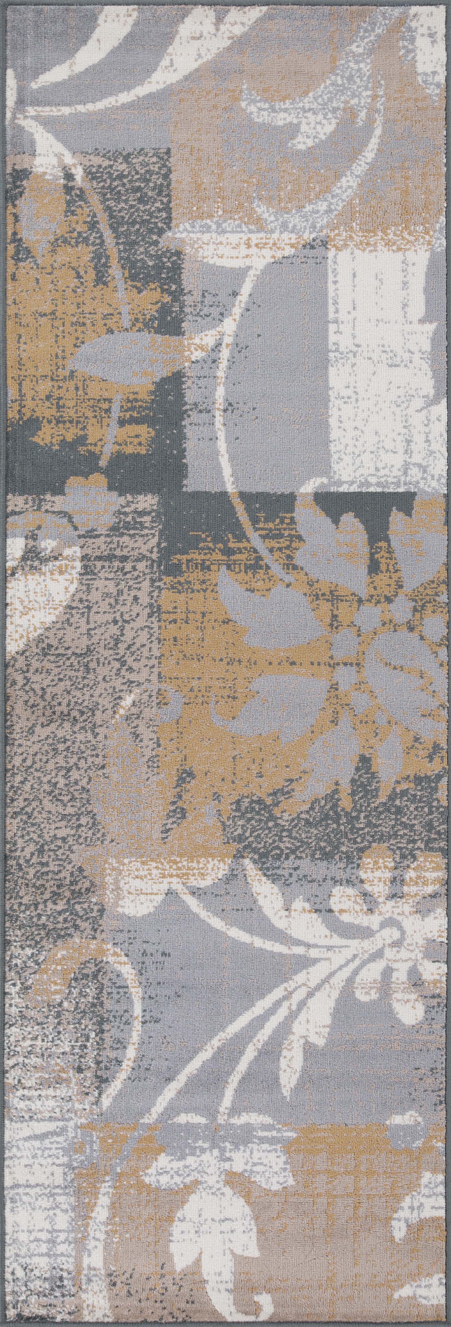 Pastiche Contemporary Floral Patchwork Indoor Area Rug or Runner Rug - Omnigoodsstore