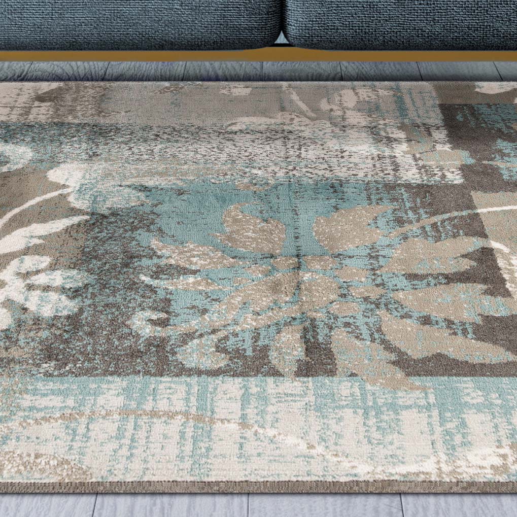 Pastiche Contemporary Floral Patchwork Indoor Area Rug or Runner Rug - Omnigoodsstore