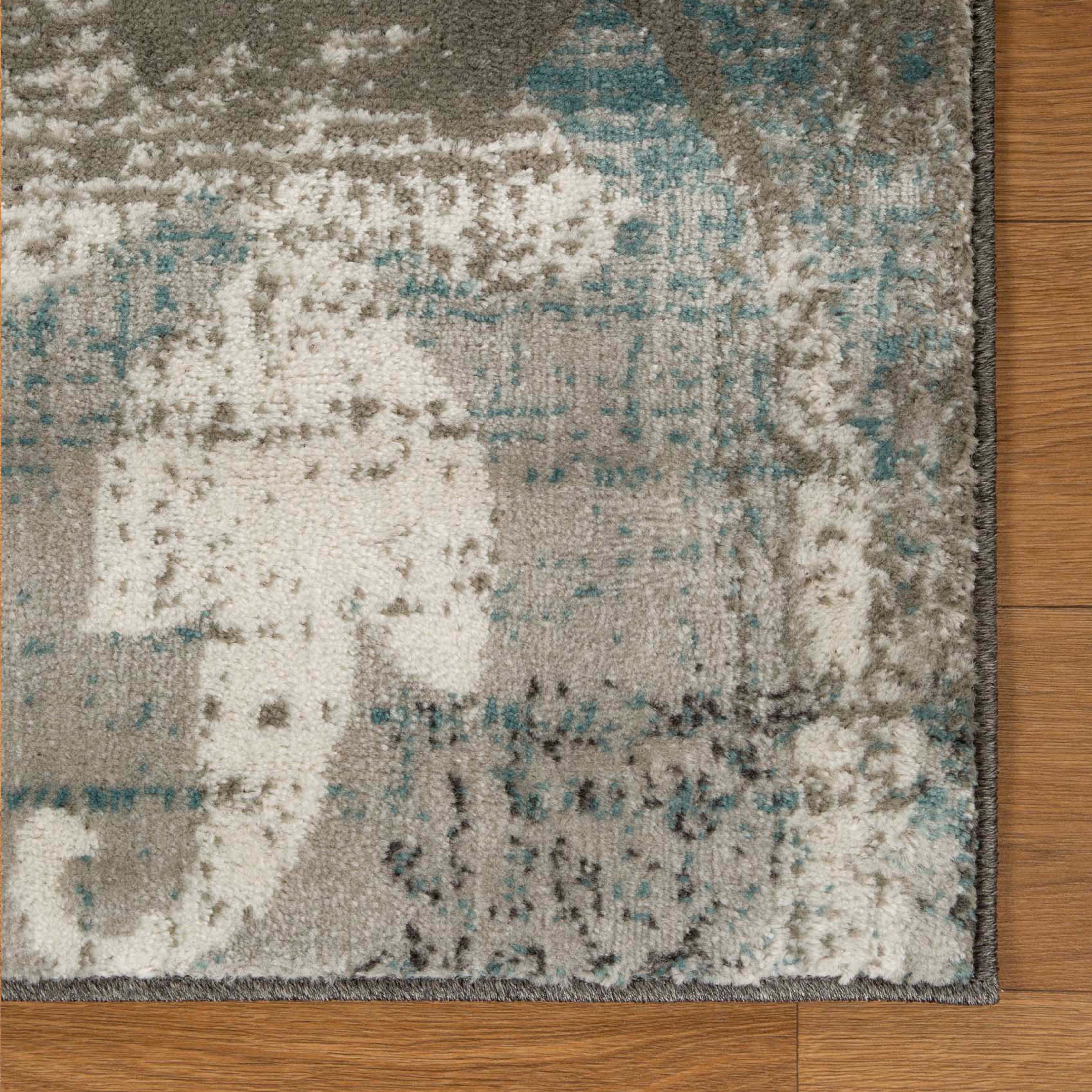 Pastiche Contemporary Floral Patchwork Indoor Area Rug or Runner Rug - Omnigoodsstore