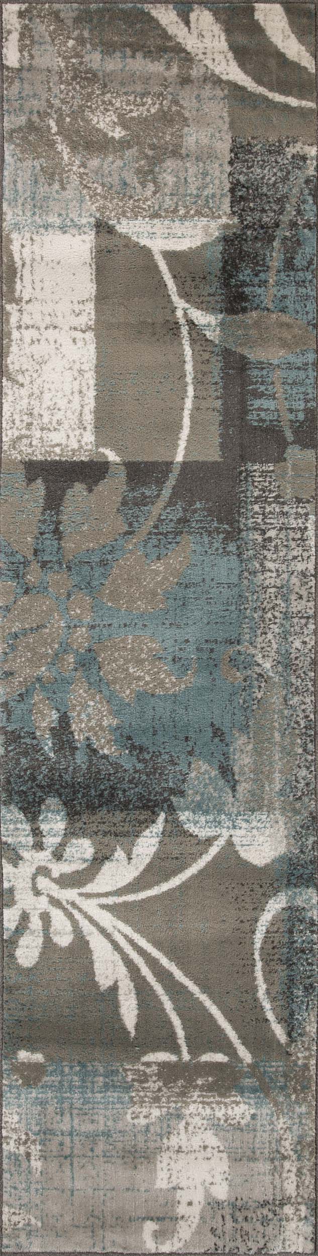 Pastiche Contemporary Floral Patchwork Indoor Area Rug or Runner Rug - Omnigoodsstore