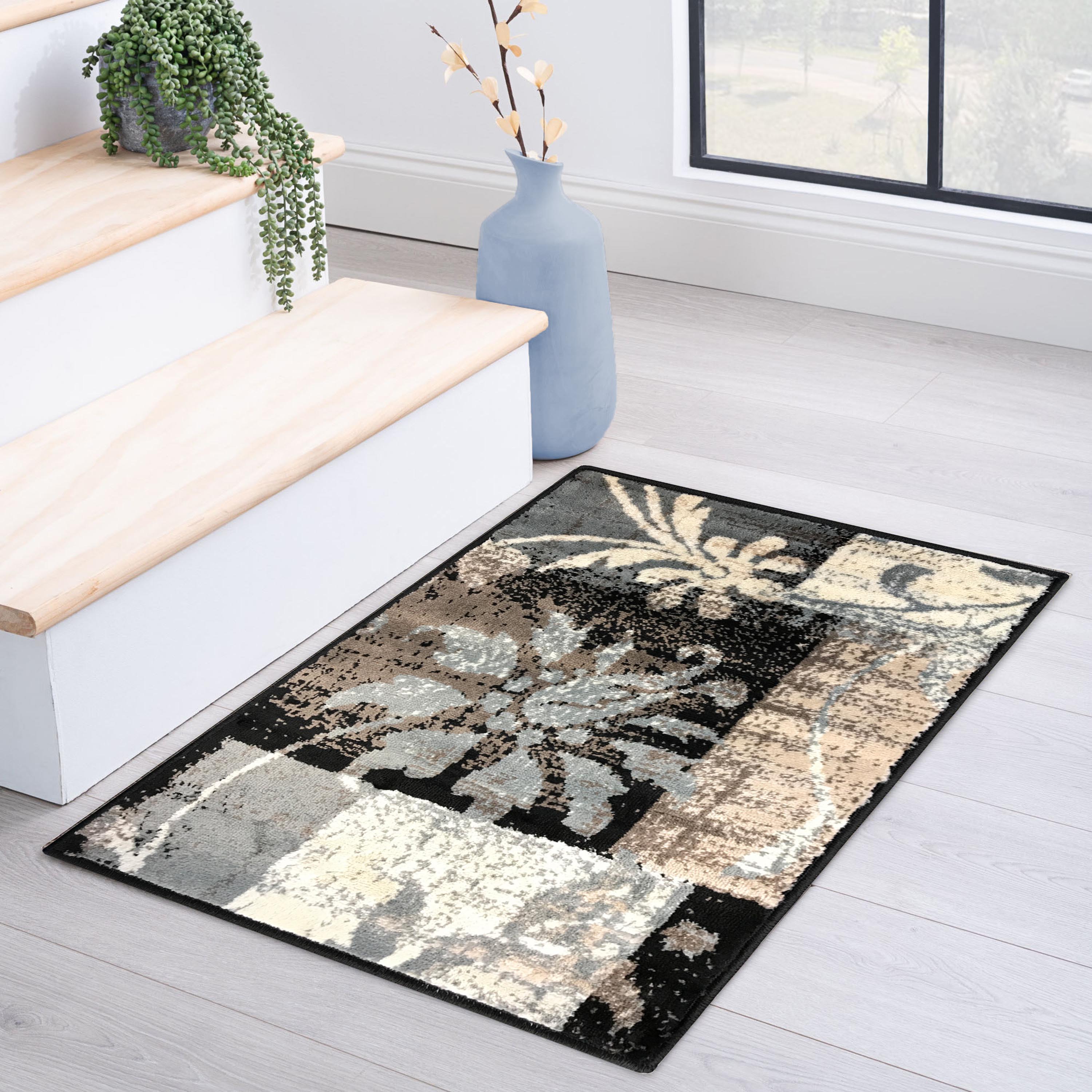 Pastiche Contemporary Floral Patchwork Indoor Area Rug or Runner Rug - Omnigoodsstore