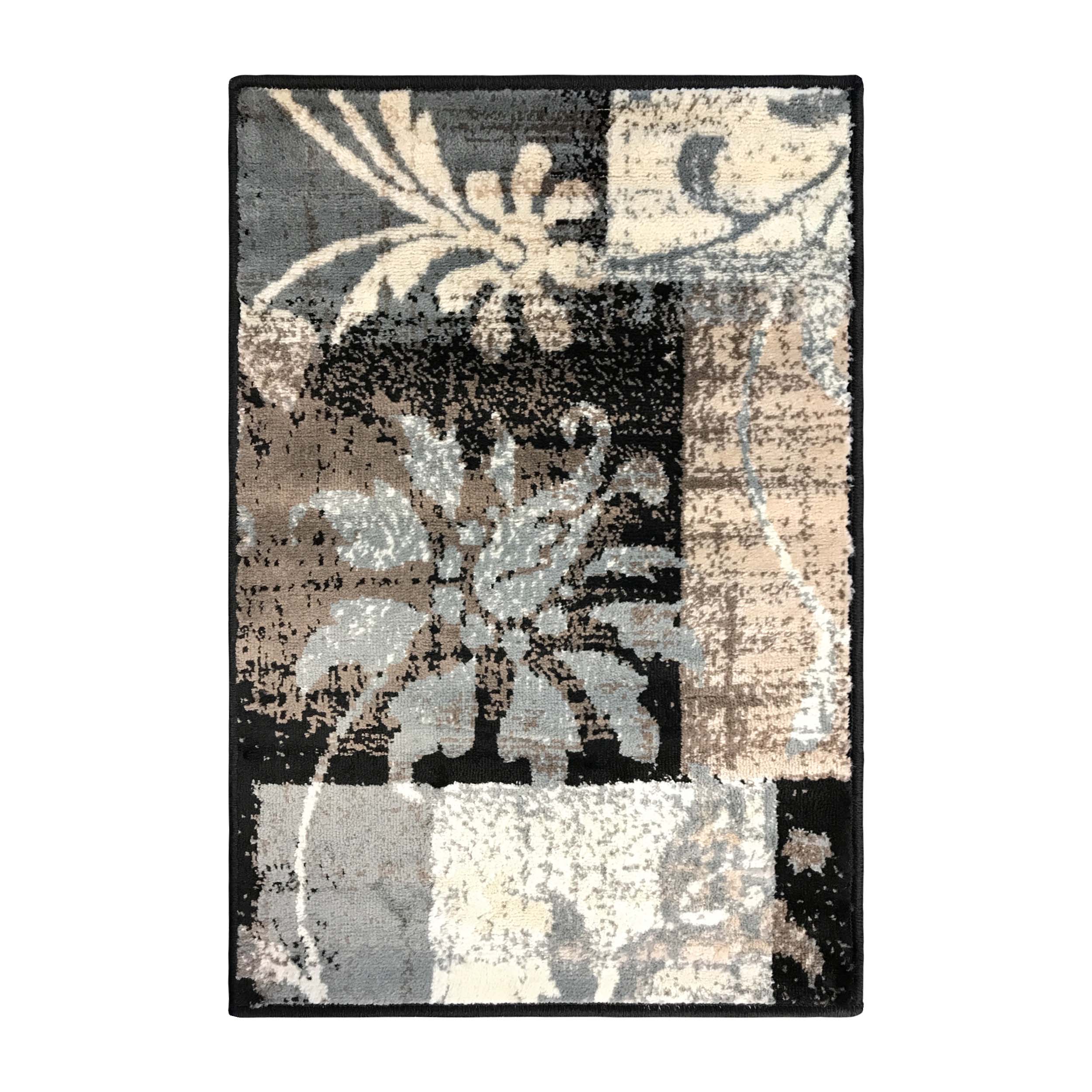 Pastiche Contemporary Floral Patchwork Indoor Area Rug or Runner Rug - Omnigoodsstore